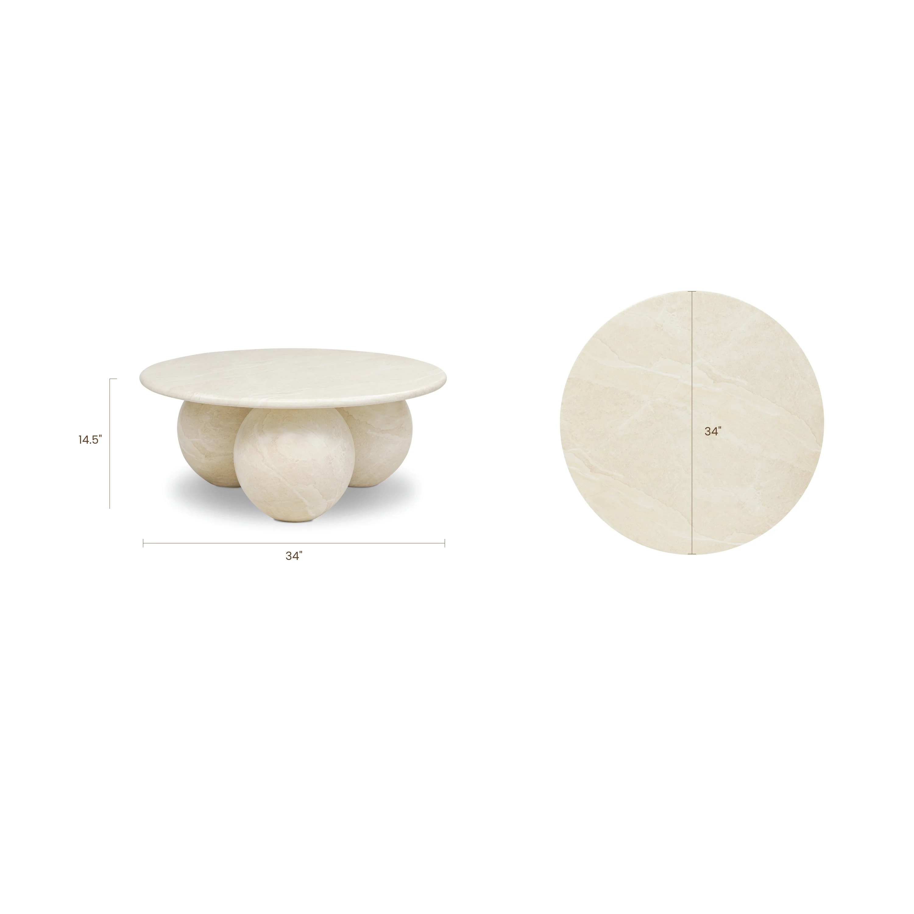 Marmo Coffee Table | Sandstone White - Image 13
