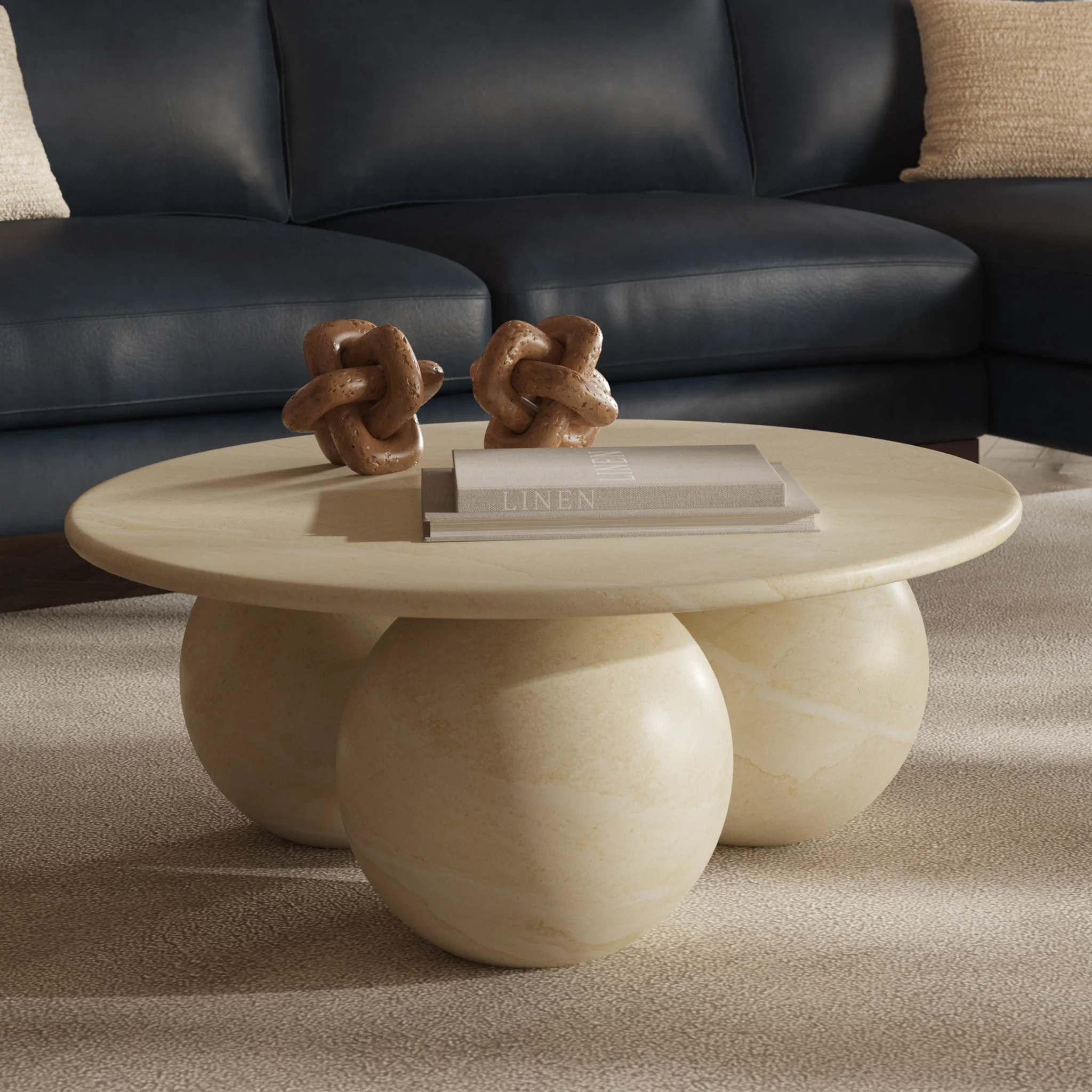 Marmo Coffee Table | Sandstone White - Image 2