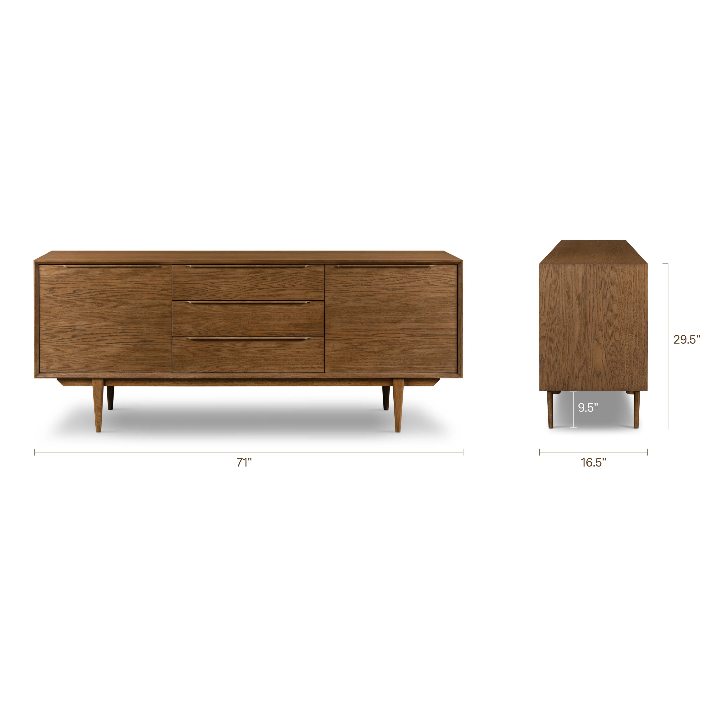 Maro 71" Sideboard | Walnut - Image 16