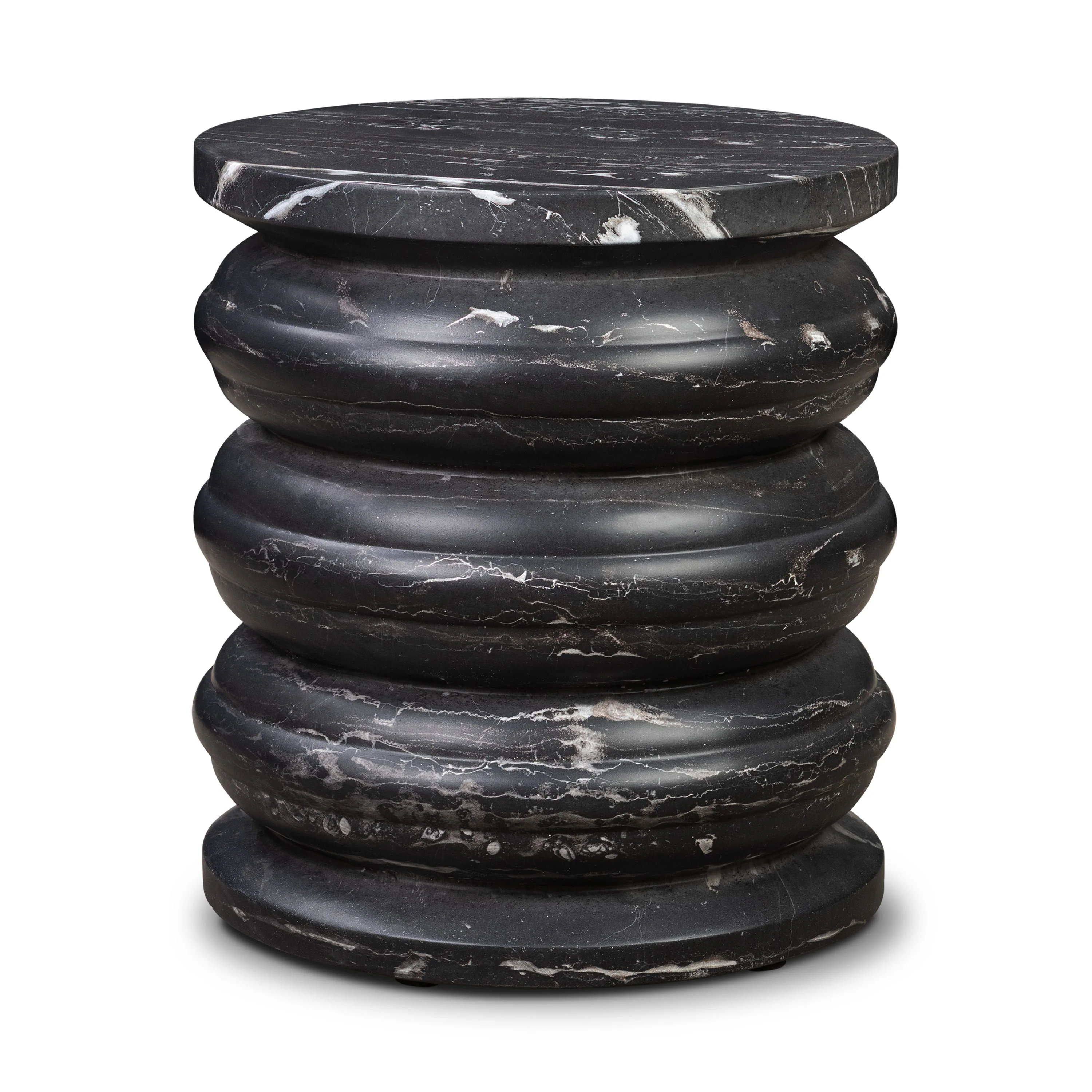 Marq 16" Side Table | Black Marble - Image 4