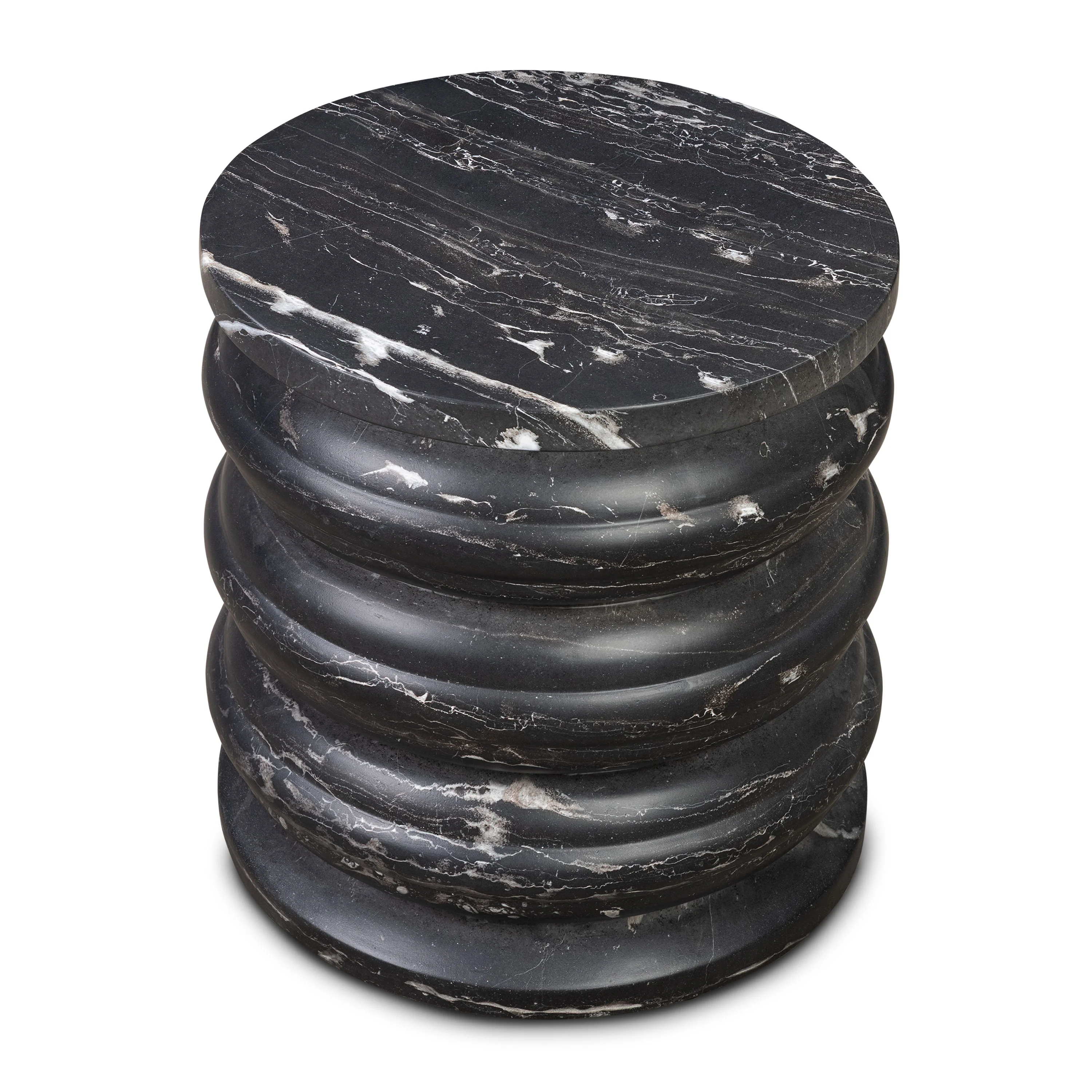 Marq 16" Side Table | Black Marble - Image 6
