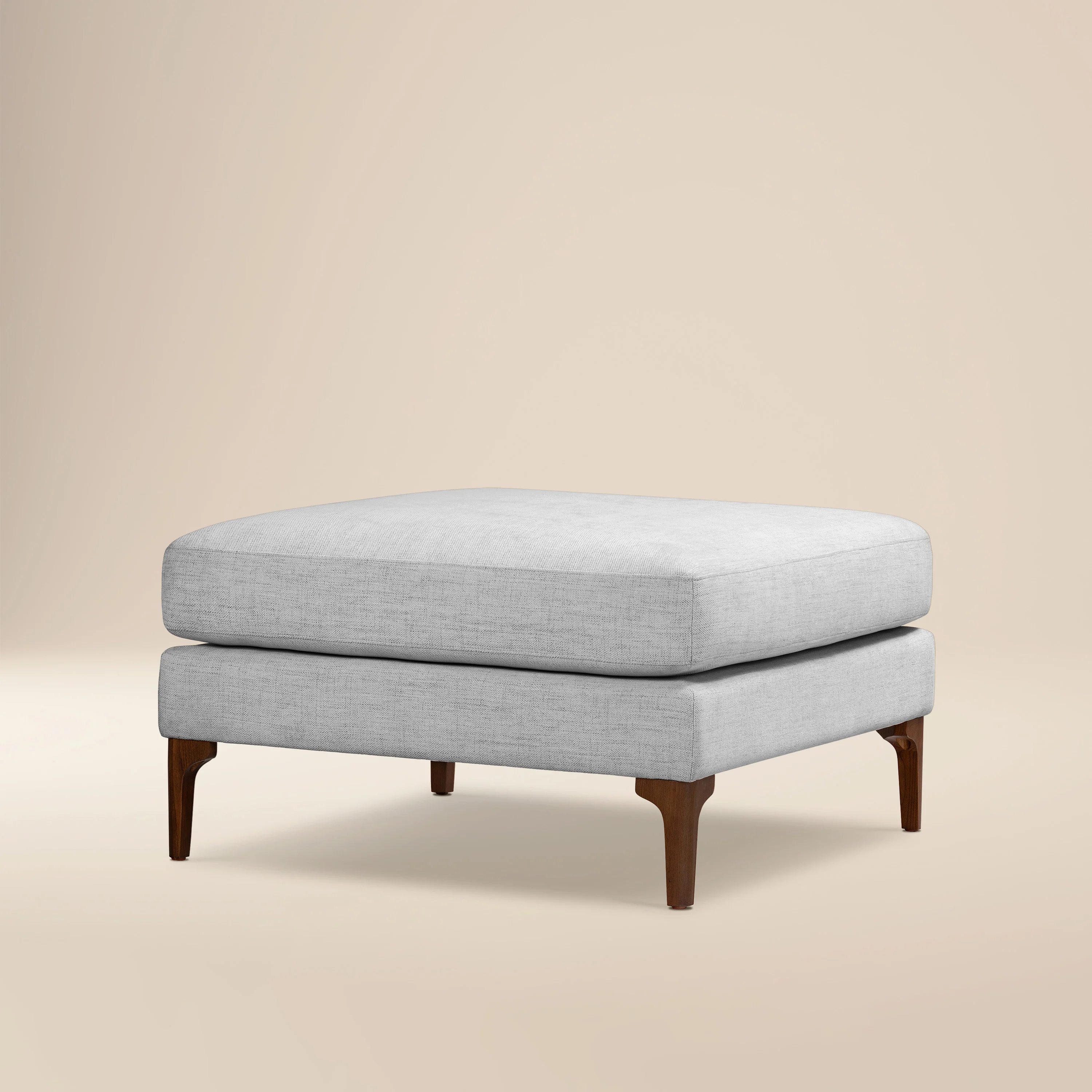 Mateo Fabric Ottoman | Seashell Grey