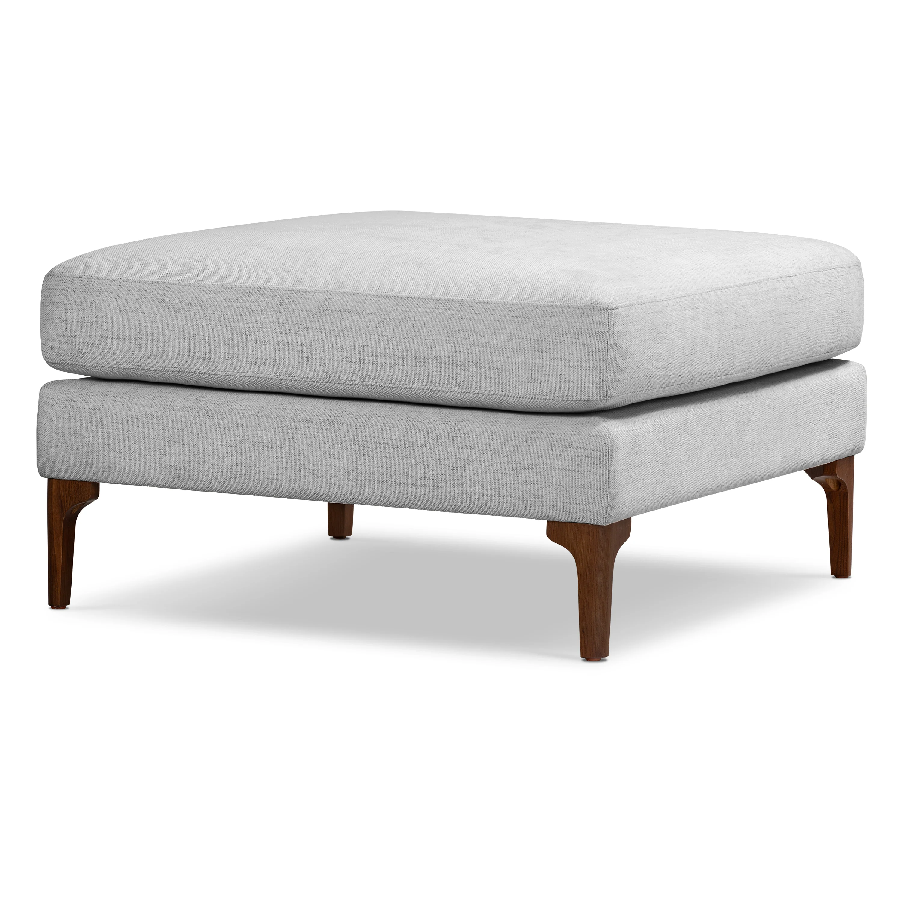 Mateo Fabric Ottoman | Seashell Grey - Image 5