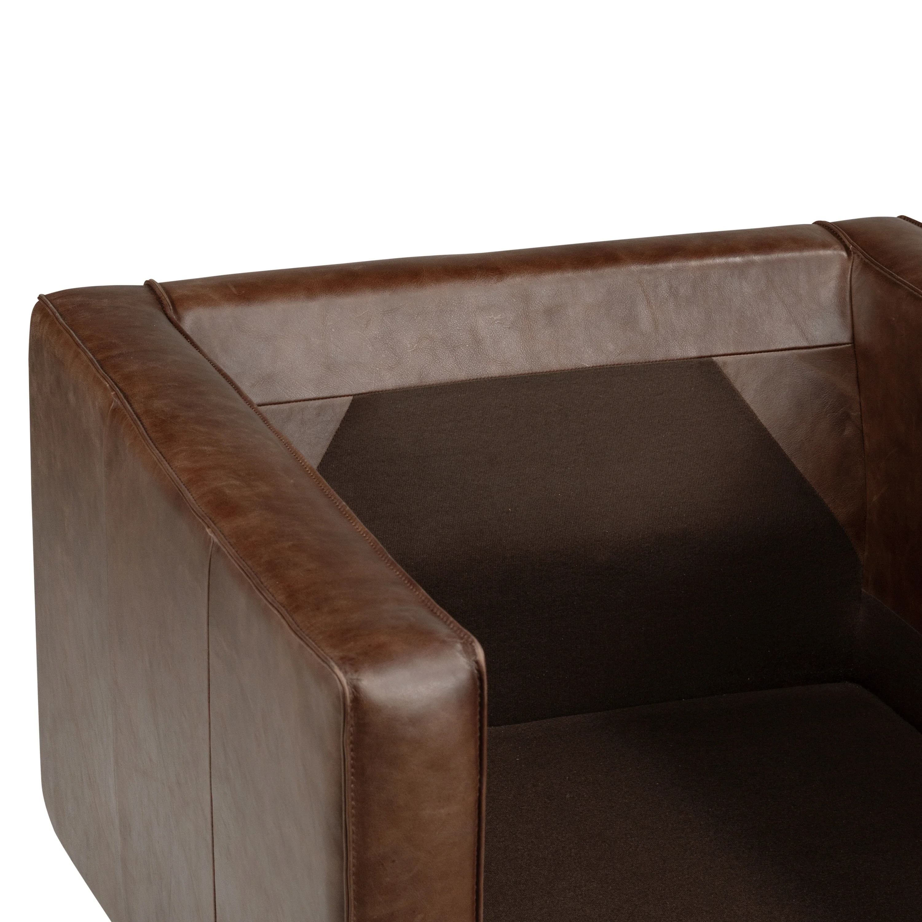 Mateo Leather Lounge Chair | Chocolate Brown - Image 10