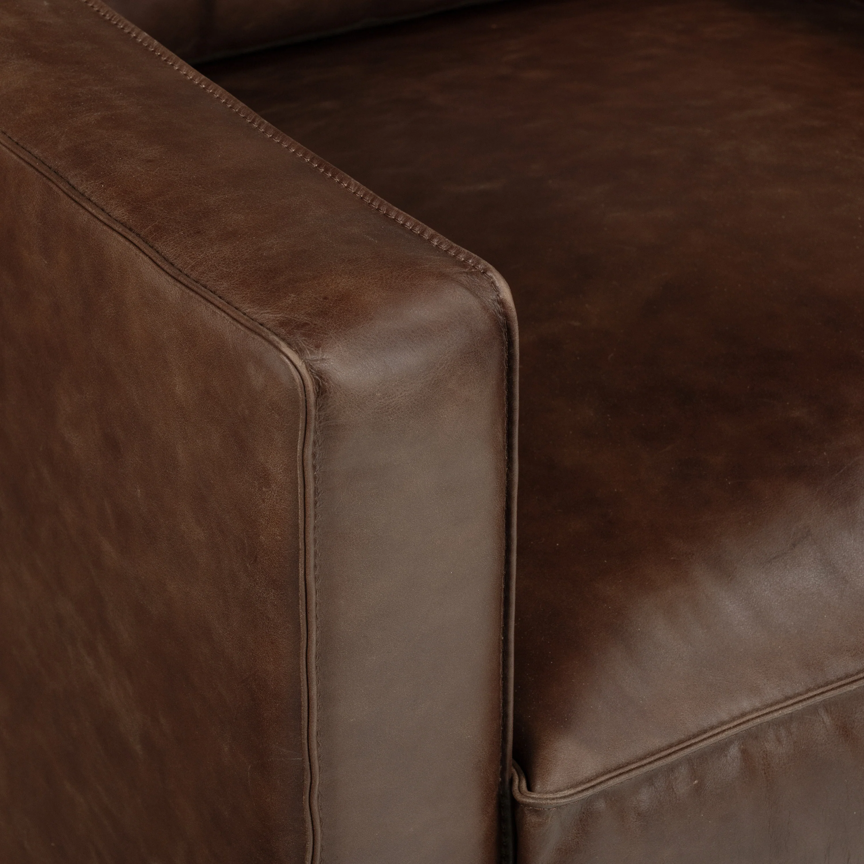 Mateo Leather Lounge Chair | Chocolate Brown - Image 11