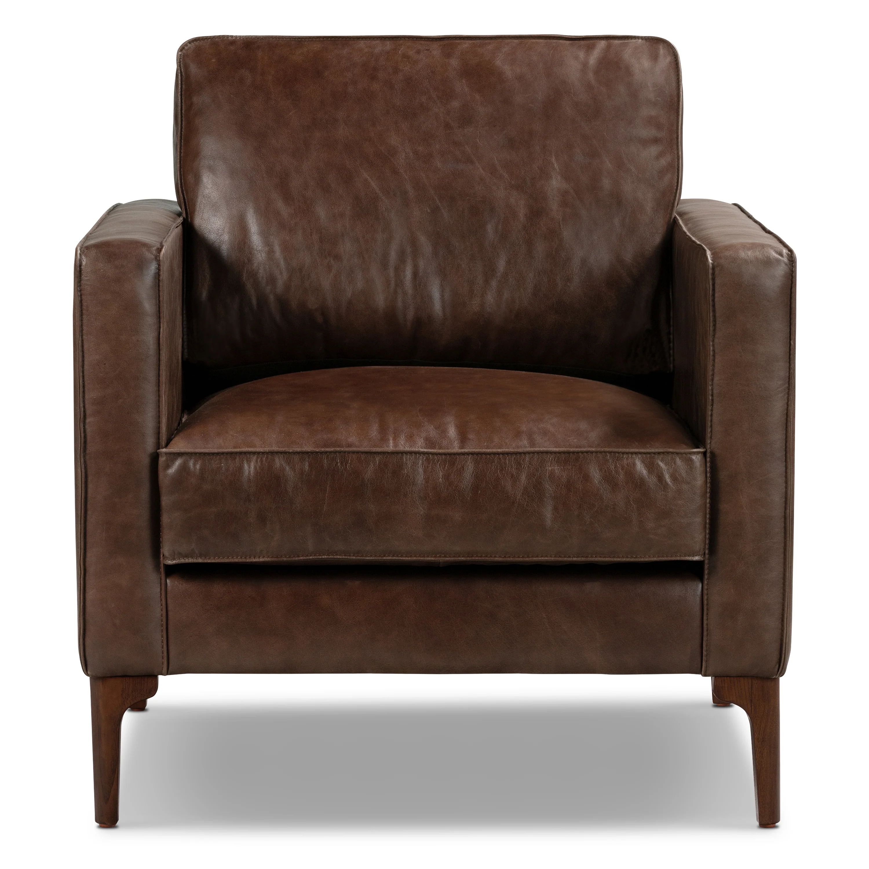 Mateo Leather Lounge Chair | Chocolate Brown - Image 2