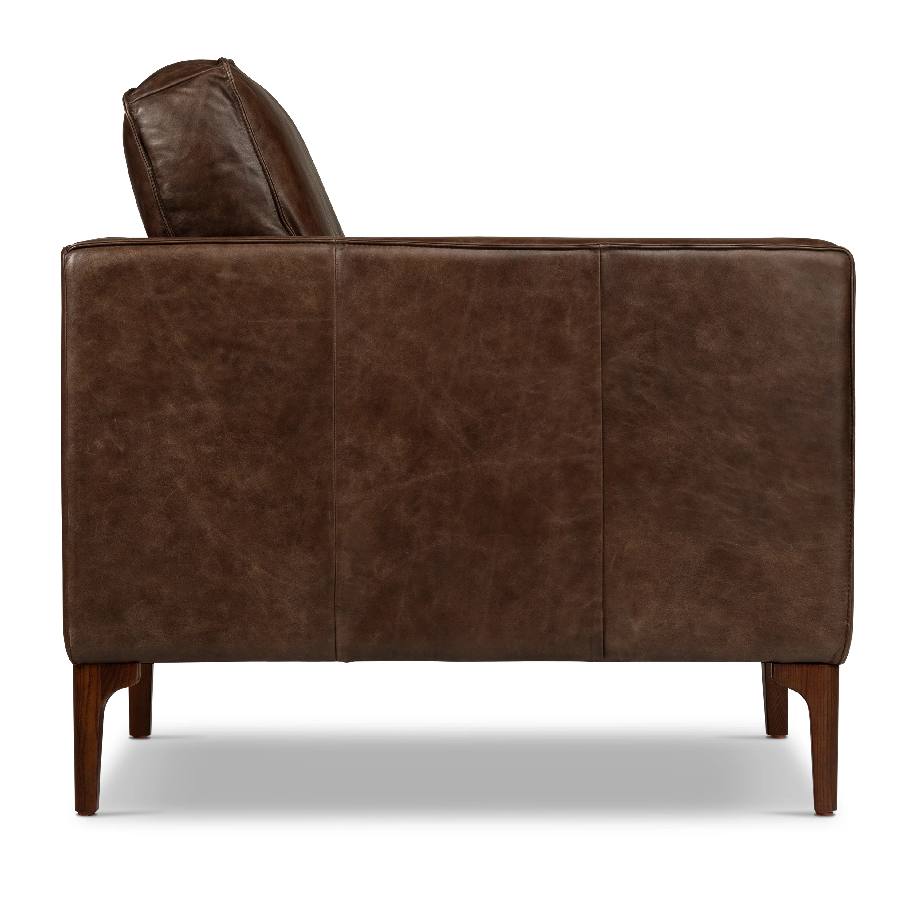 Mateo Leather Lounge Chair | Chocolate Brown - Image 4