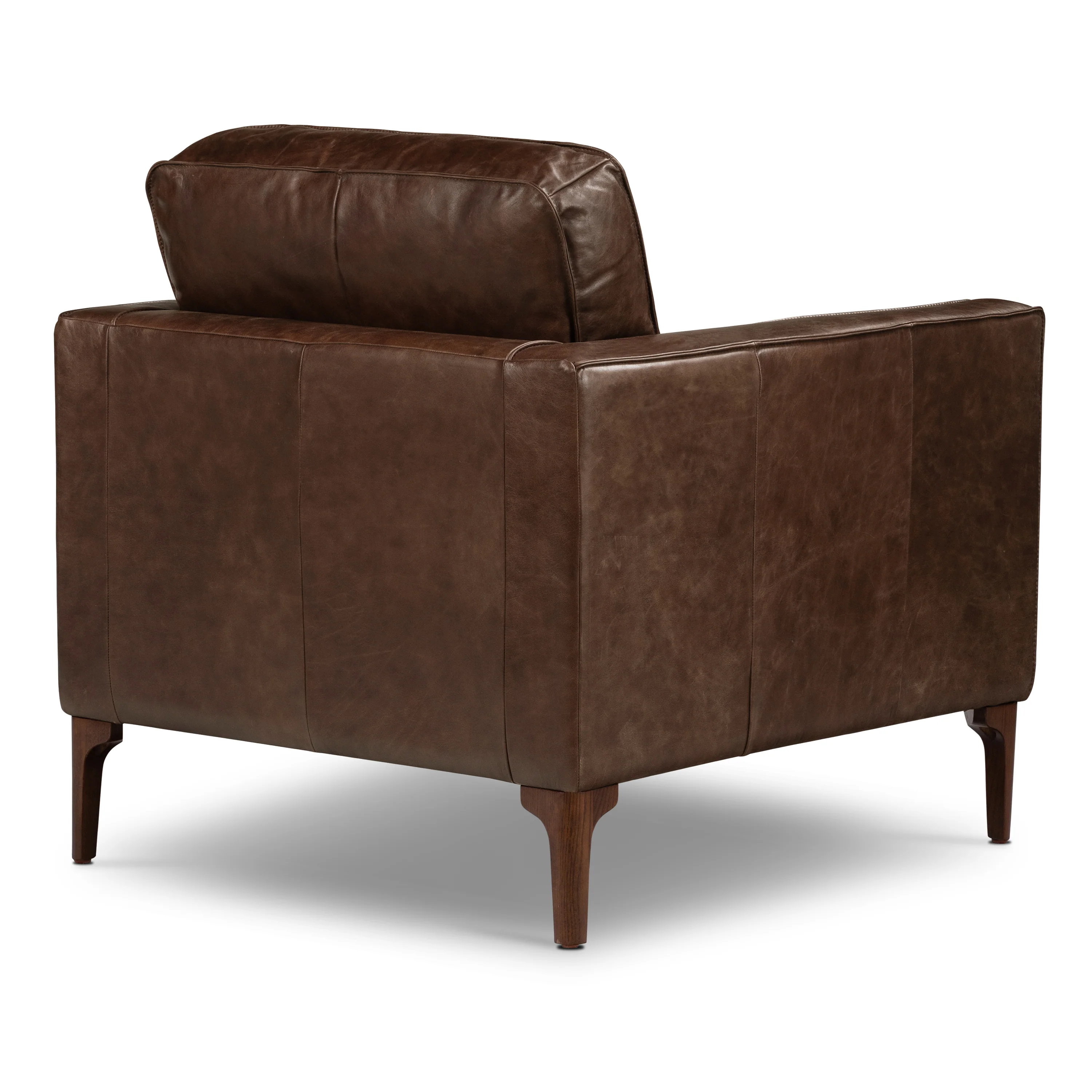 Mateo Leather Lounge Chair | Chocolate Brown - Image 5