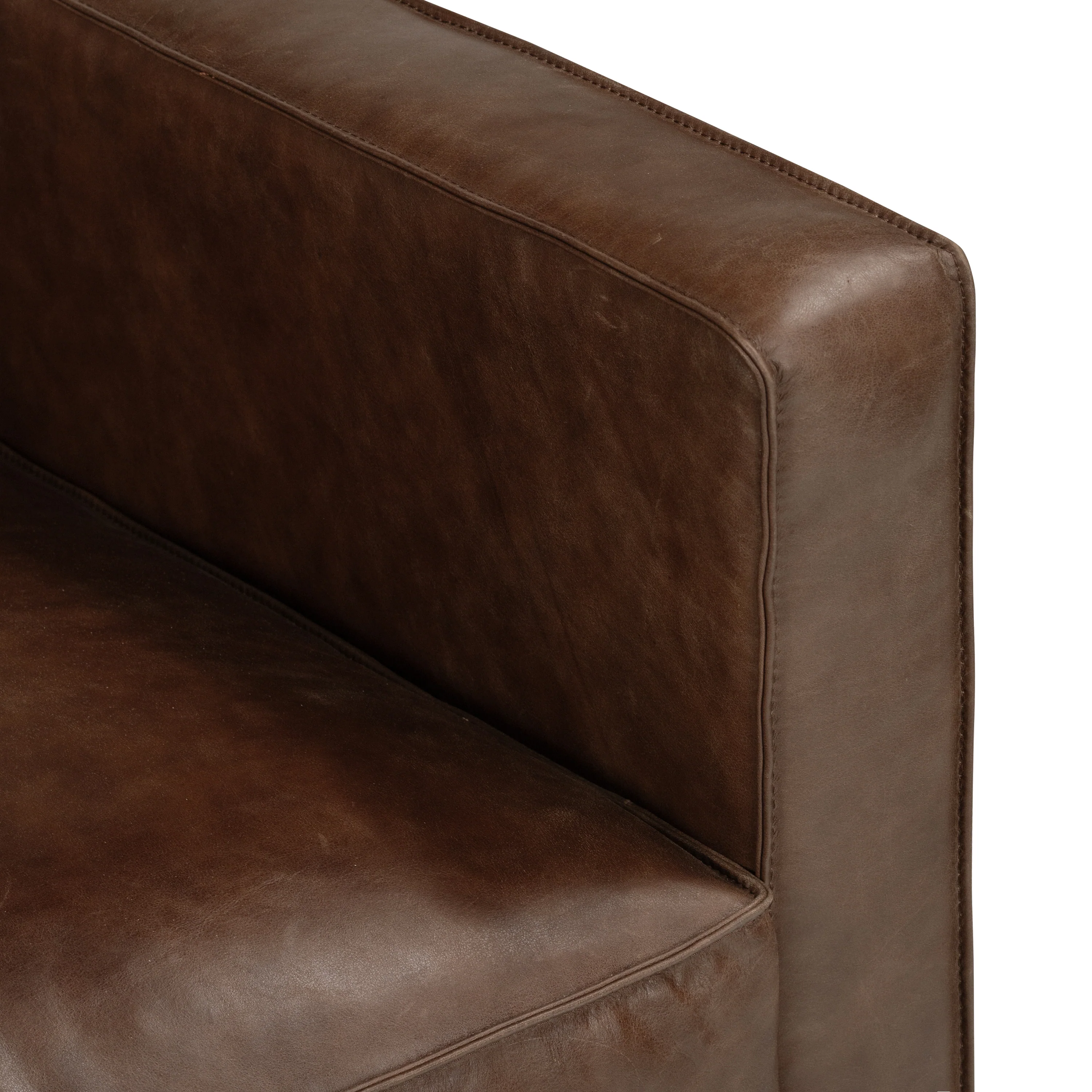Mateo Leather Lounge Chair | Chocolate Brown - Image 8