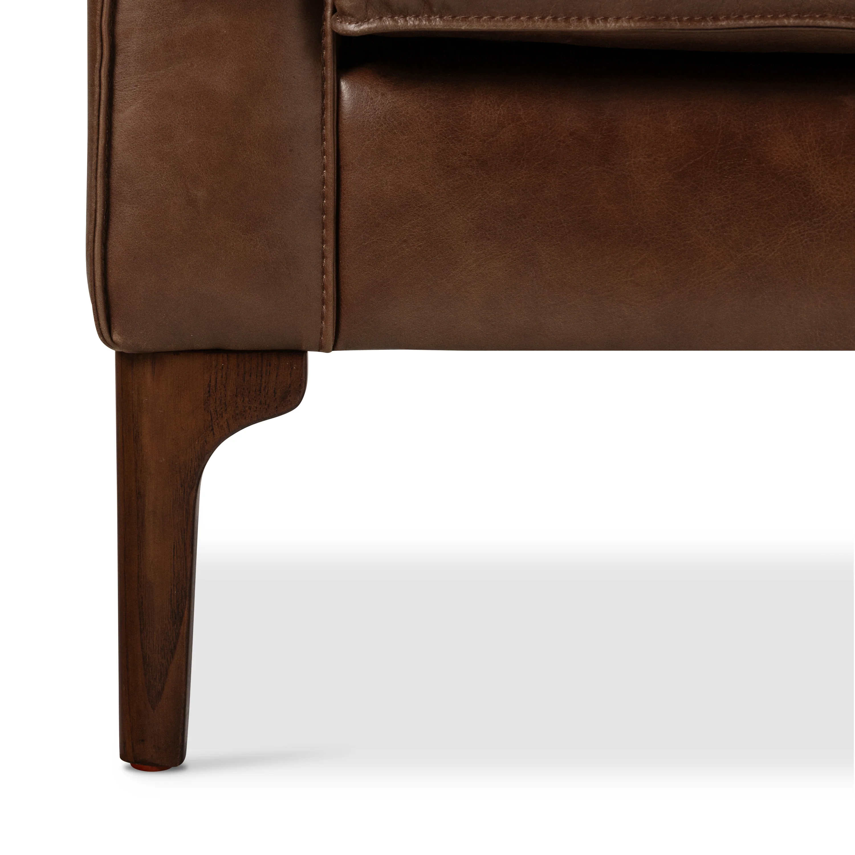 Mateo Leather Lounge Chair | Chocolate Brown - Image 9