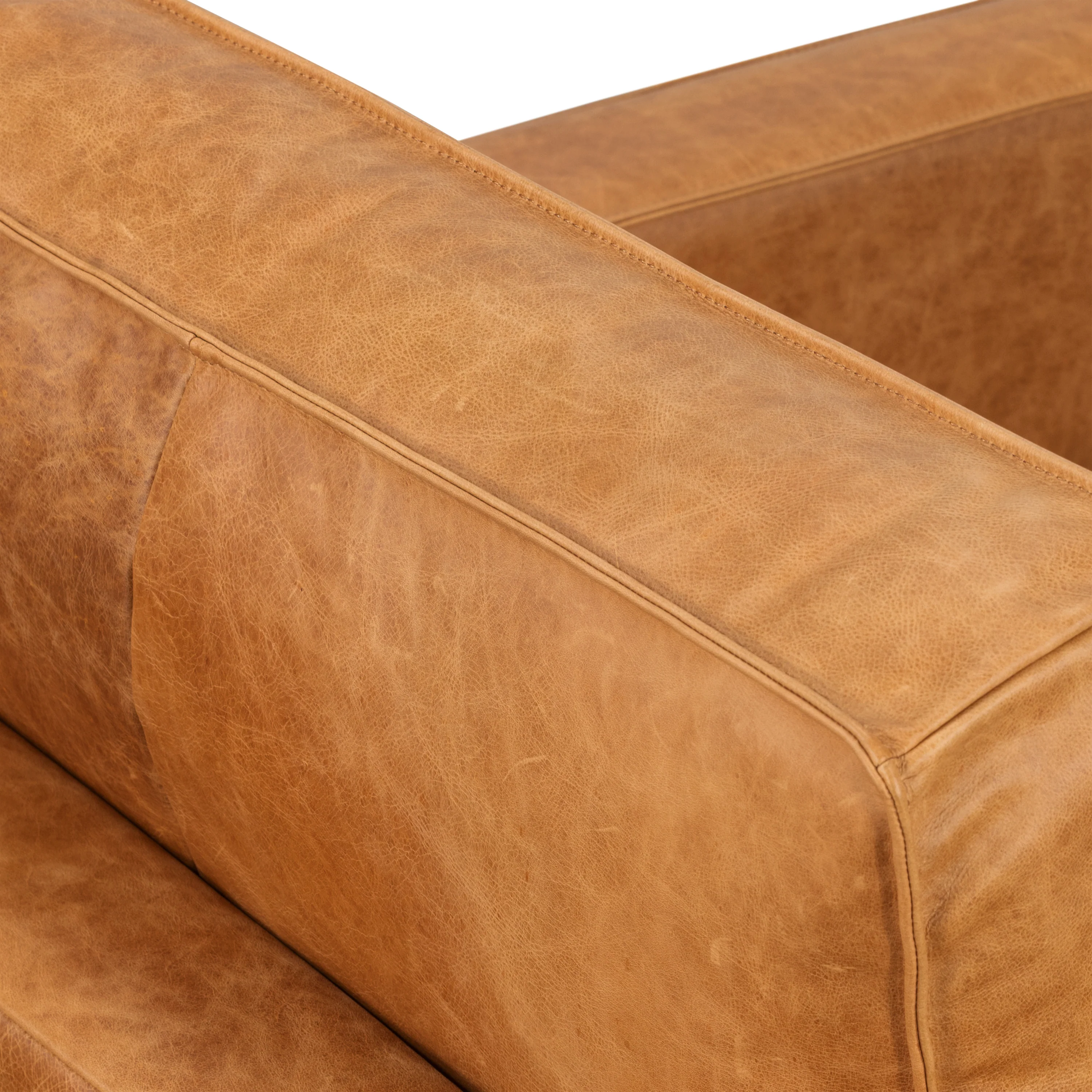Mateo Leather Lounge Chair | Cognac Tan - Image 10