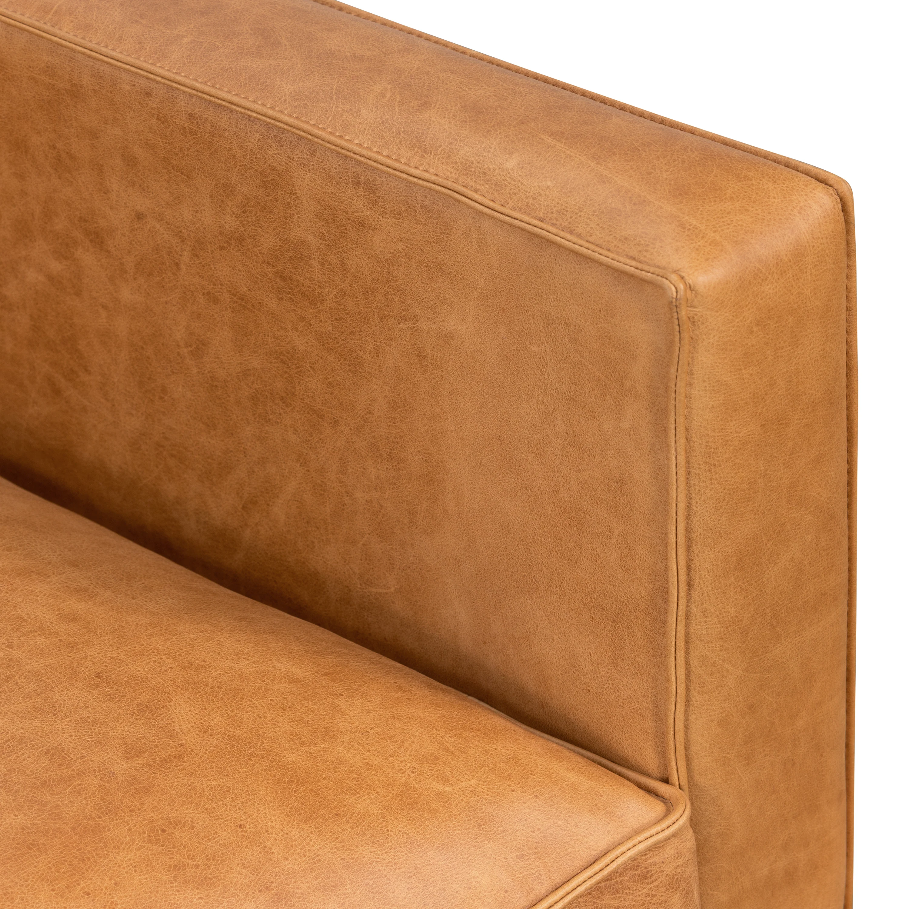 Mateo Leather Lounge Chair | Cognac Tan - Image 11