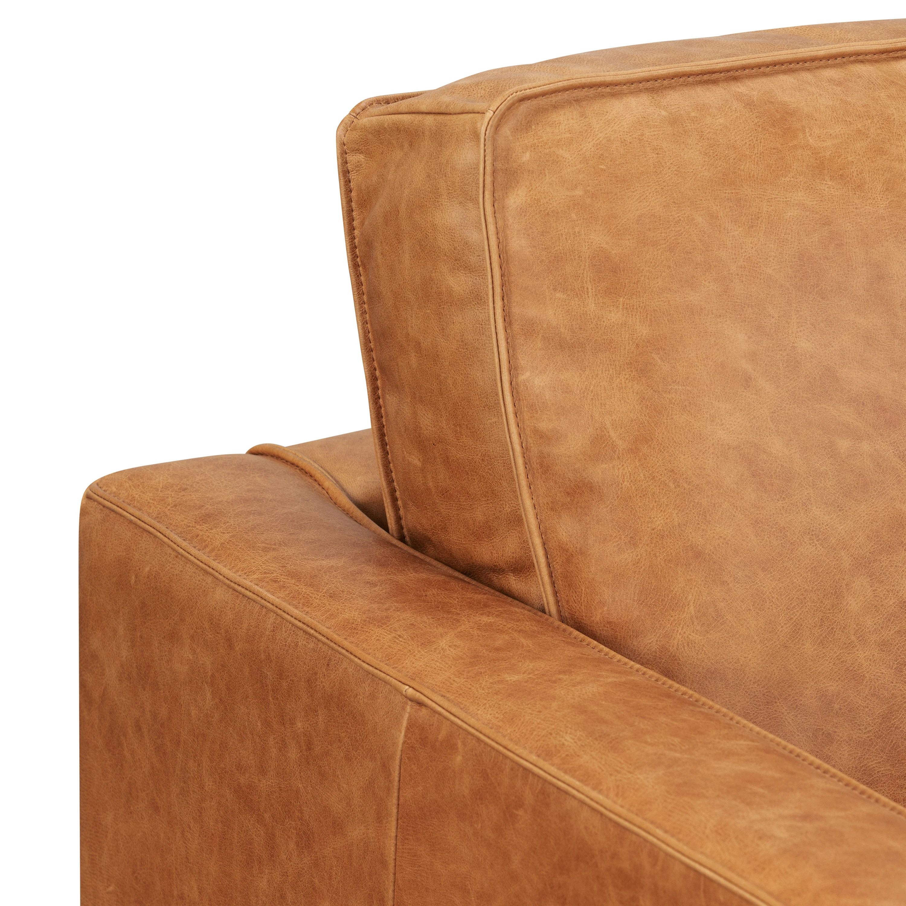 Mateo Leather Lounge Chair | Cognac Tan - Image 9