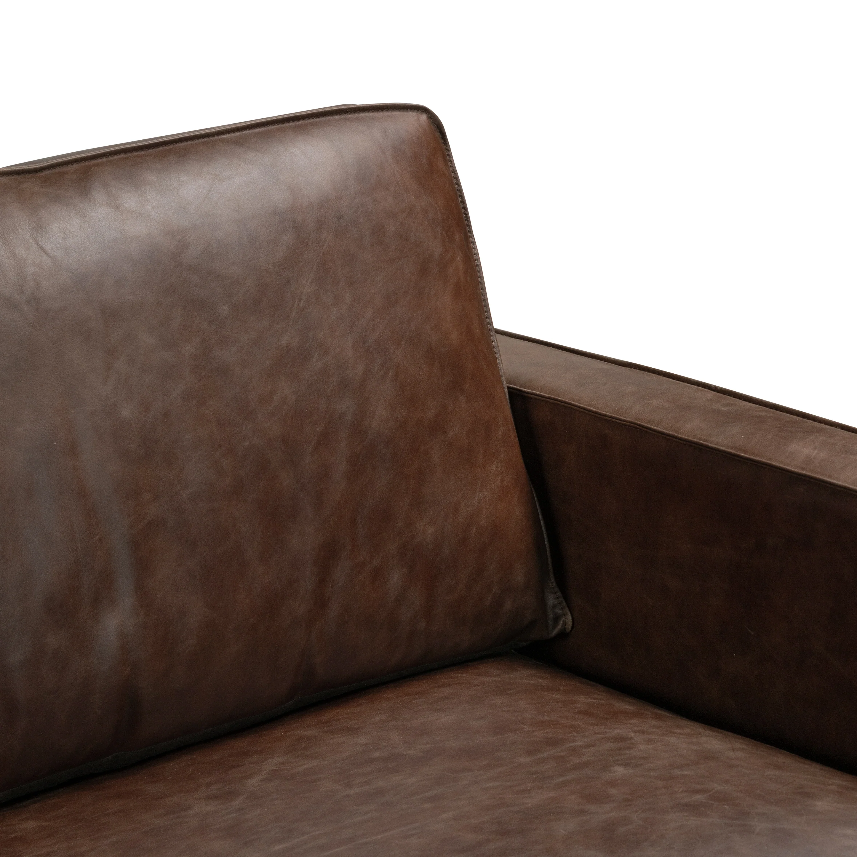 Mateo 82.5" Leather Sofa | Chocolate Brown - Image 11