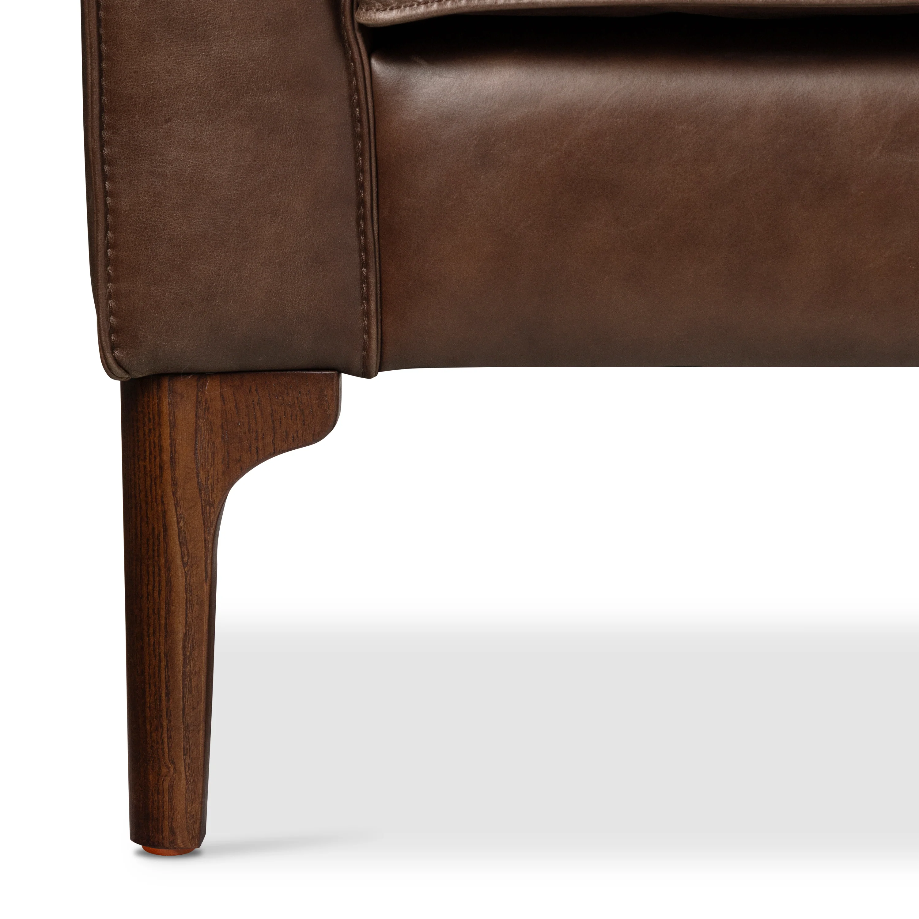 Mateo 82.5" Leather Sofa | Chocolate Brown - Image 12