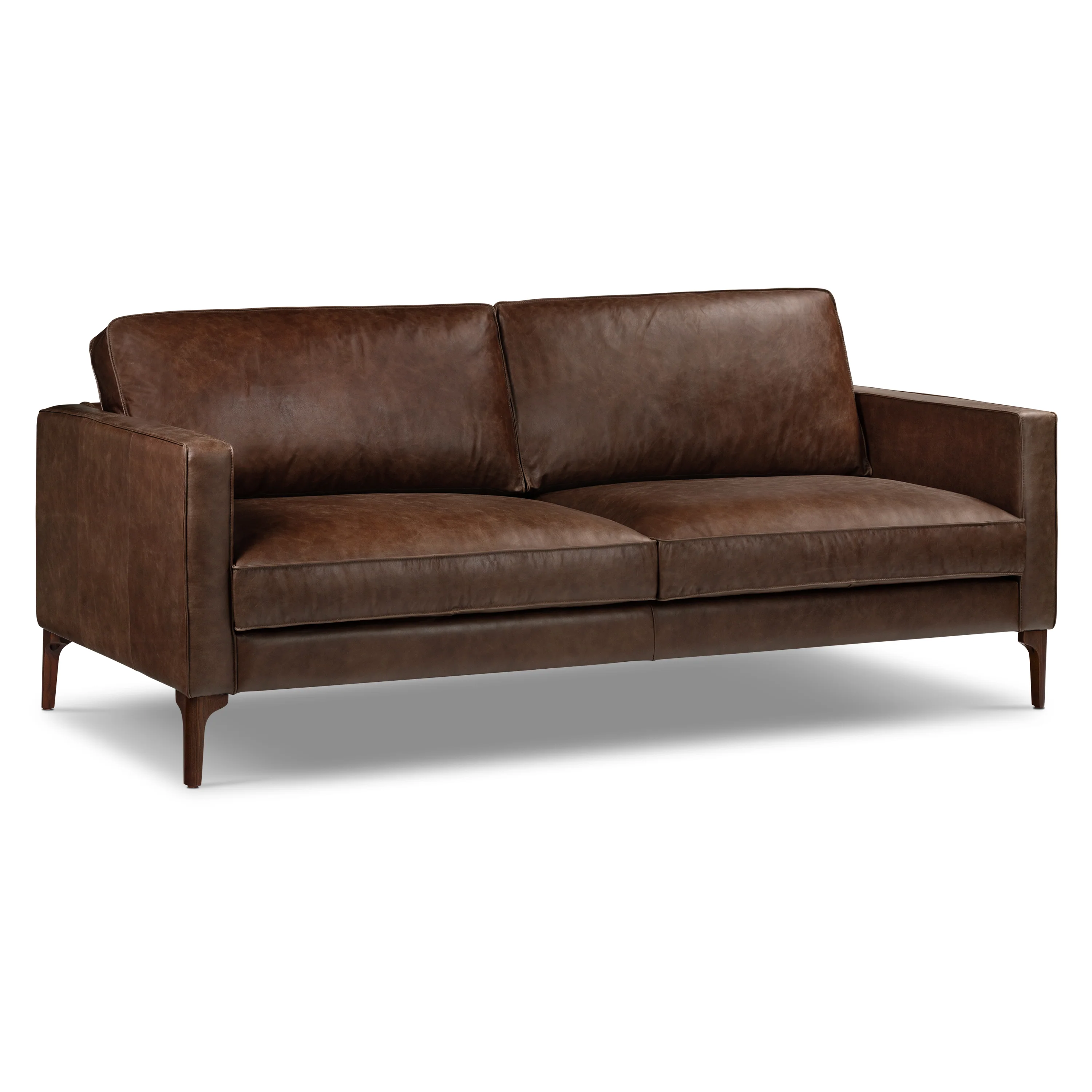 Mateo 82.5" Leather Sofa | Chocolate Brown - Image 5