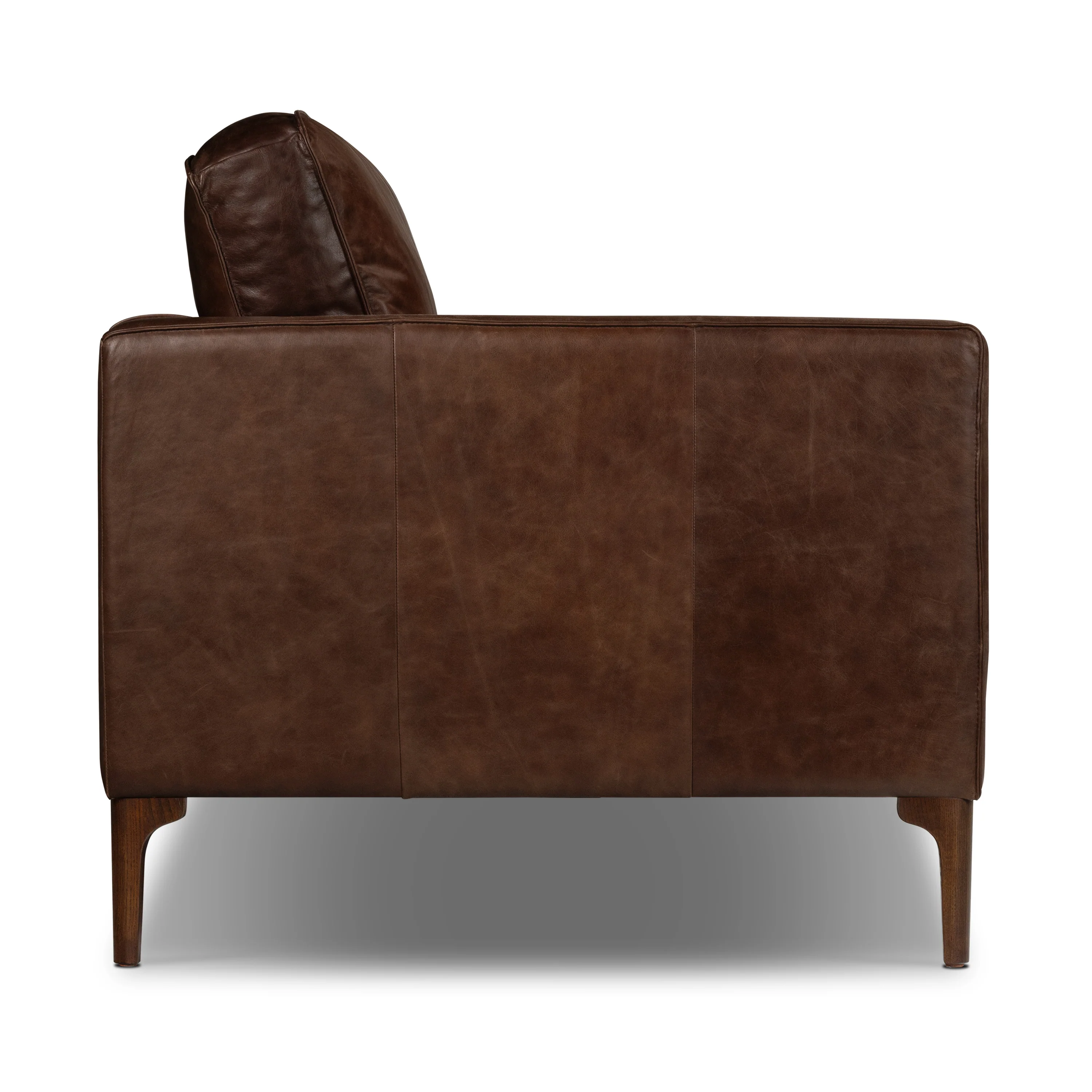 Mateo 82.5" Leather Sofa | Chocolate Brown - Image 6