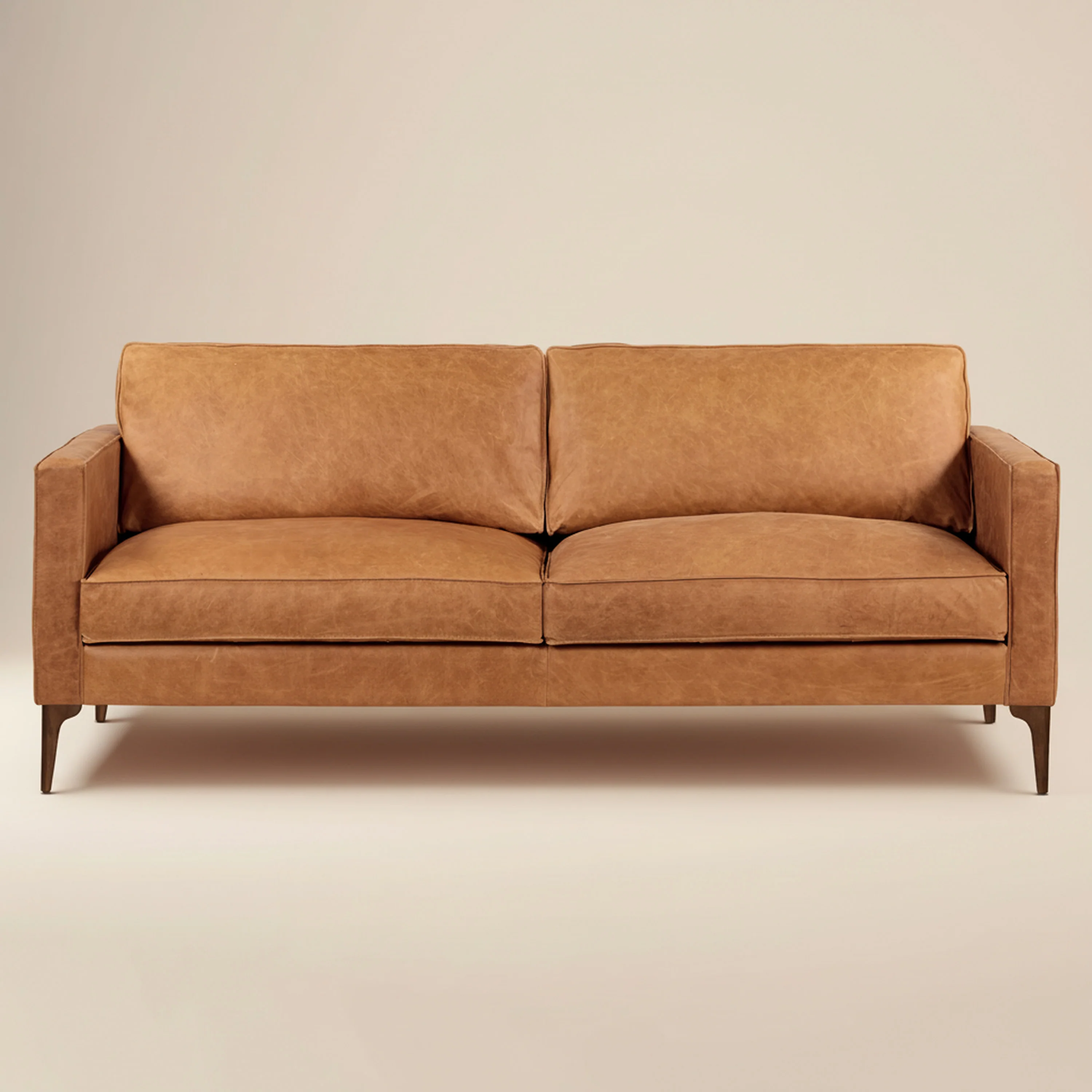 Mateo 82.5" Leather Sofa | Cognac Tan