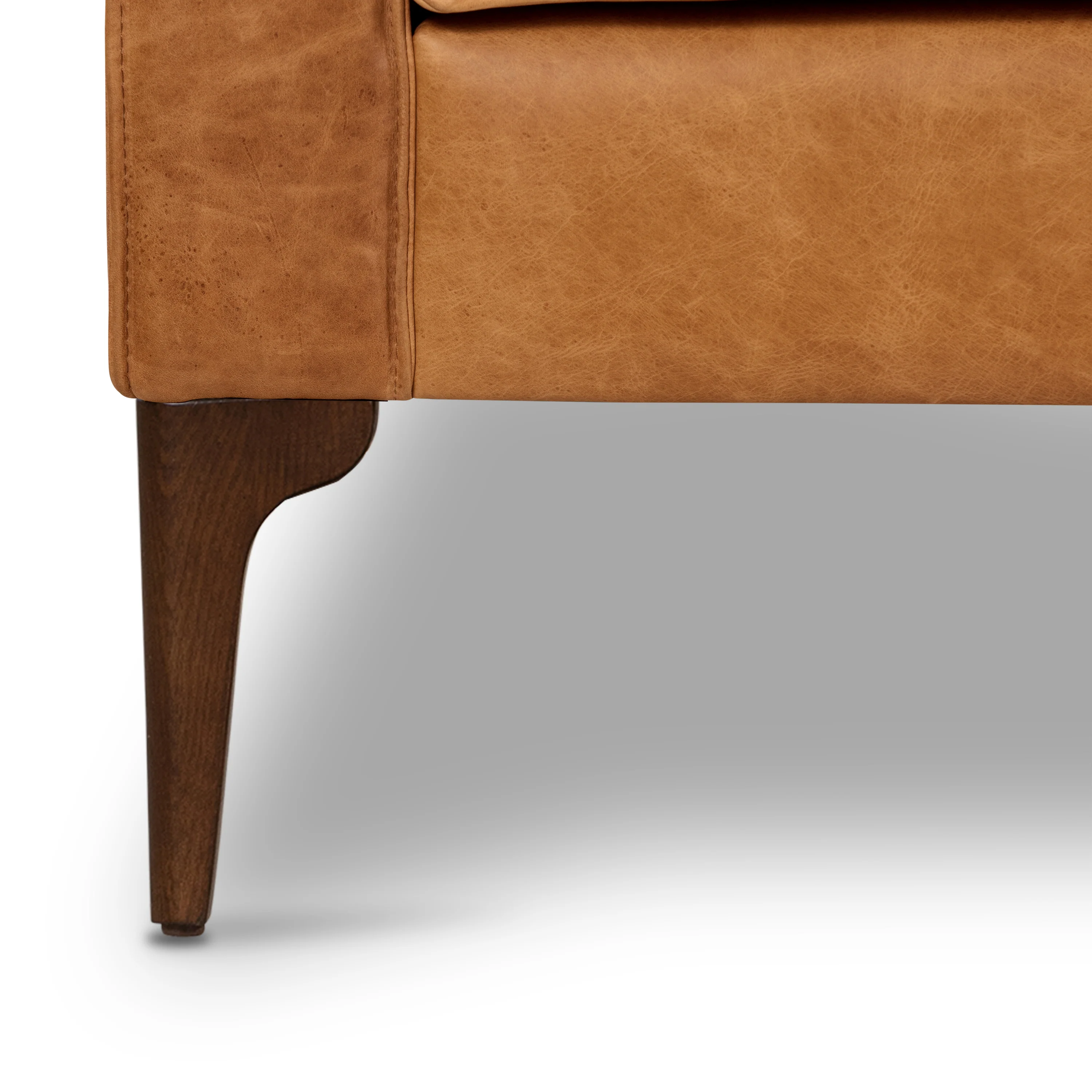 Mateo 82.5" Leather Sofa | Cognac Tan - Image 11
