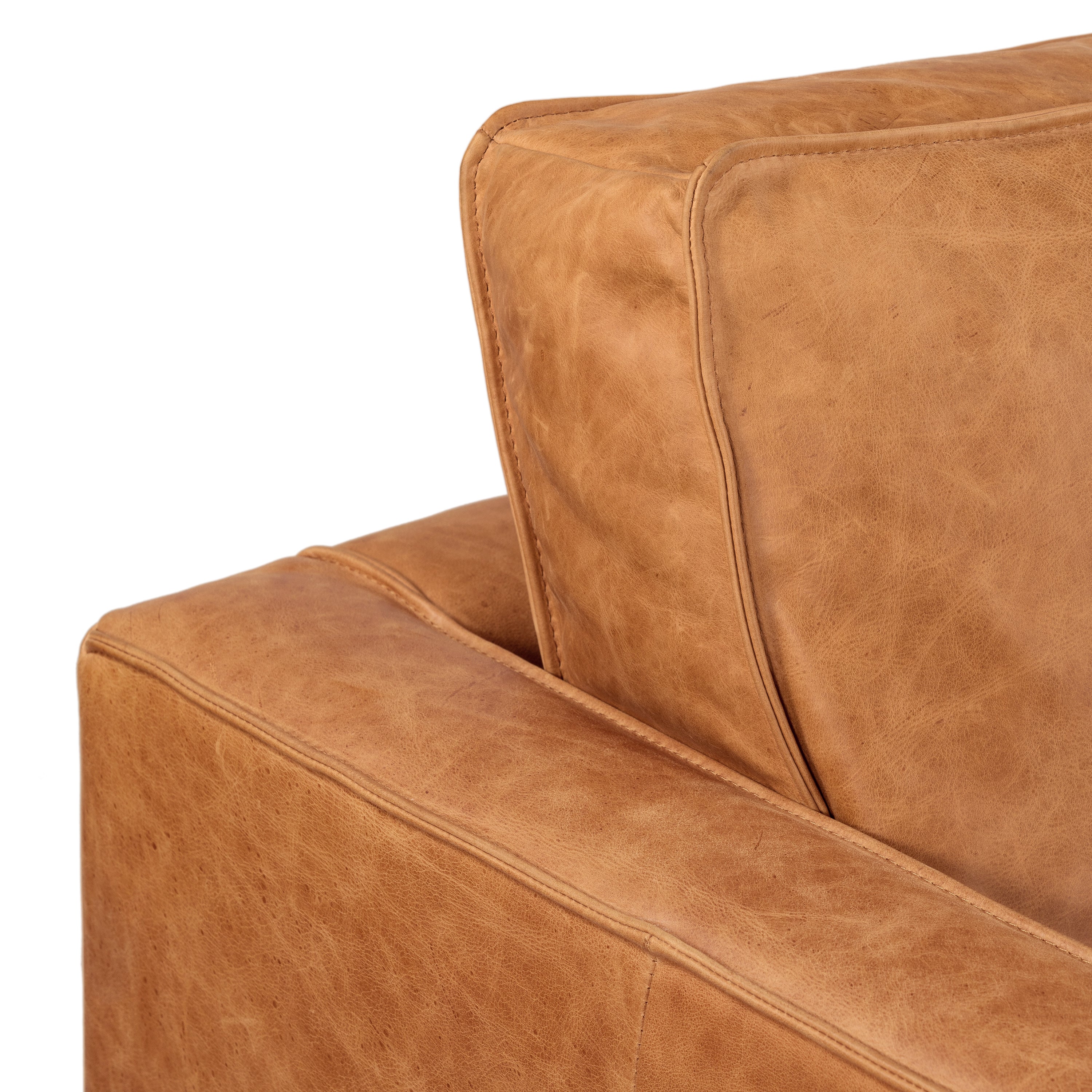Mateo 82.5" Leather Sofa | Cognac Tan - Image 12