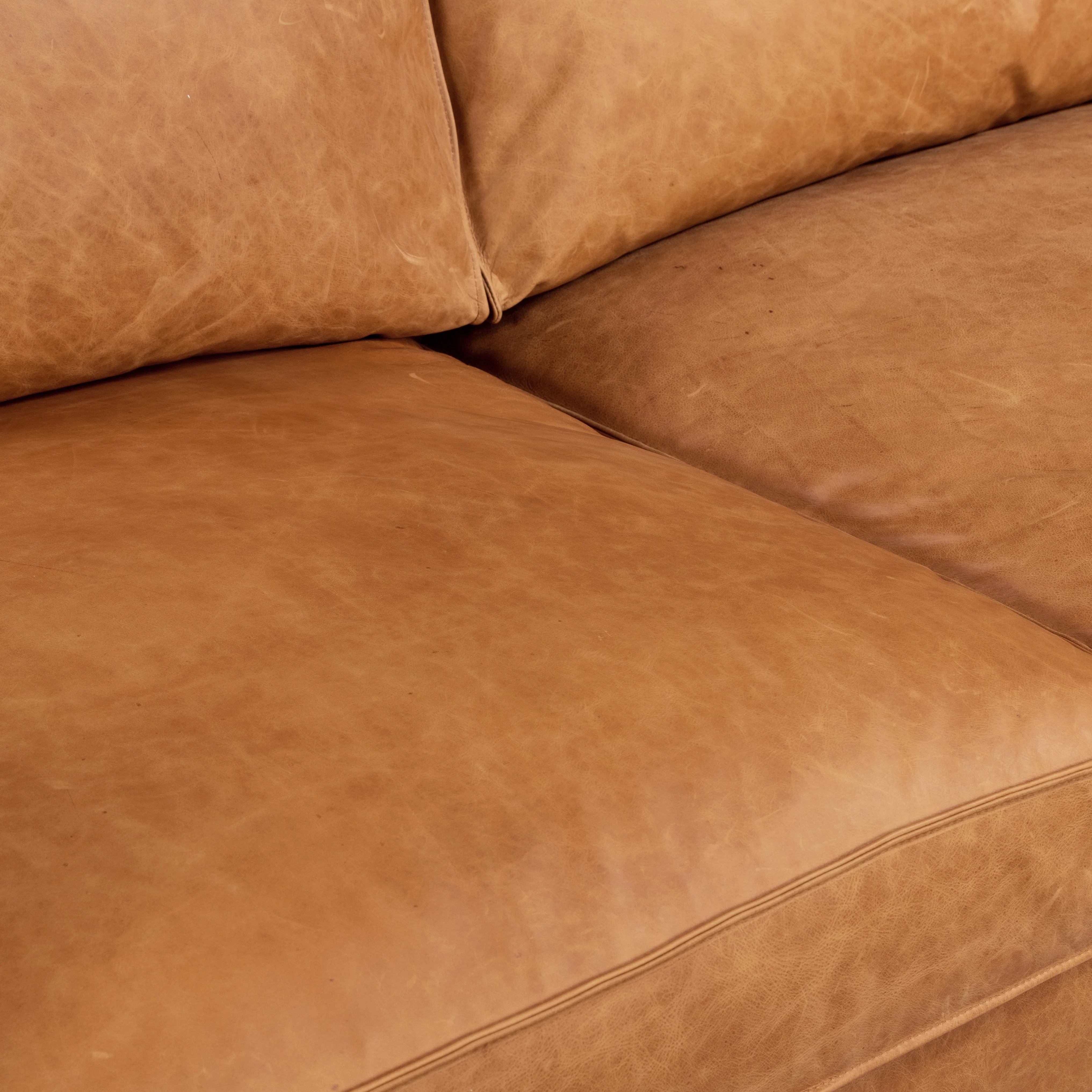 Mateo 82.5" Leather Sofa | Cognac Tan - Image 16