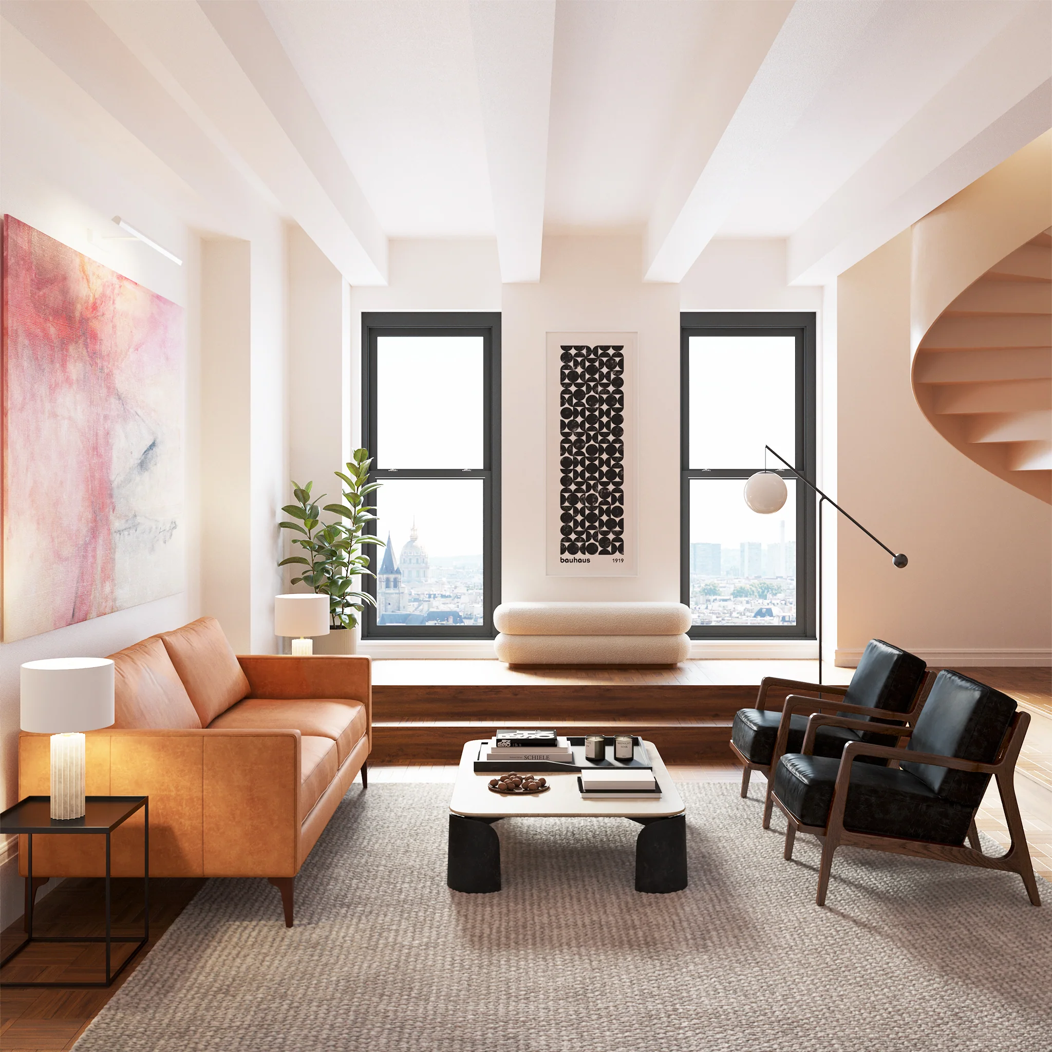 Mateo 82.5" Leather Sofa | Cognac Tan - Image 4
