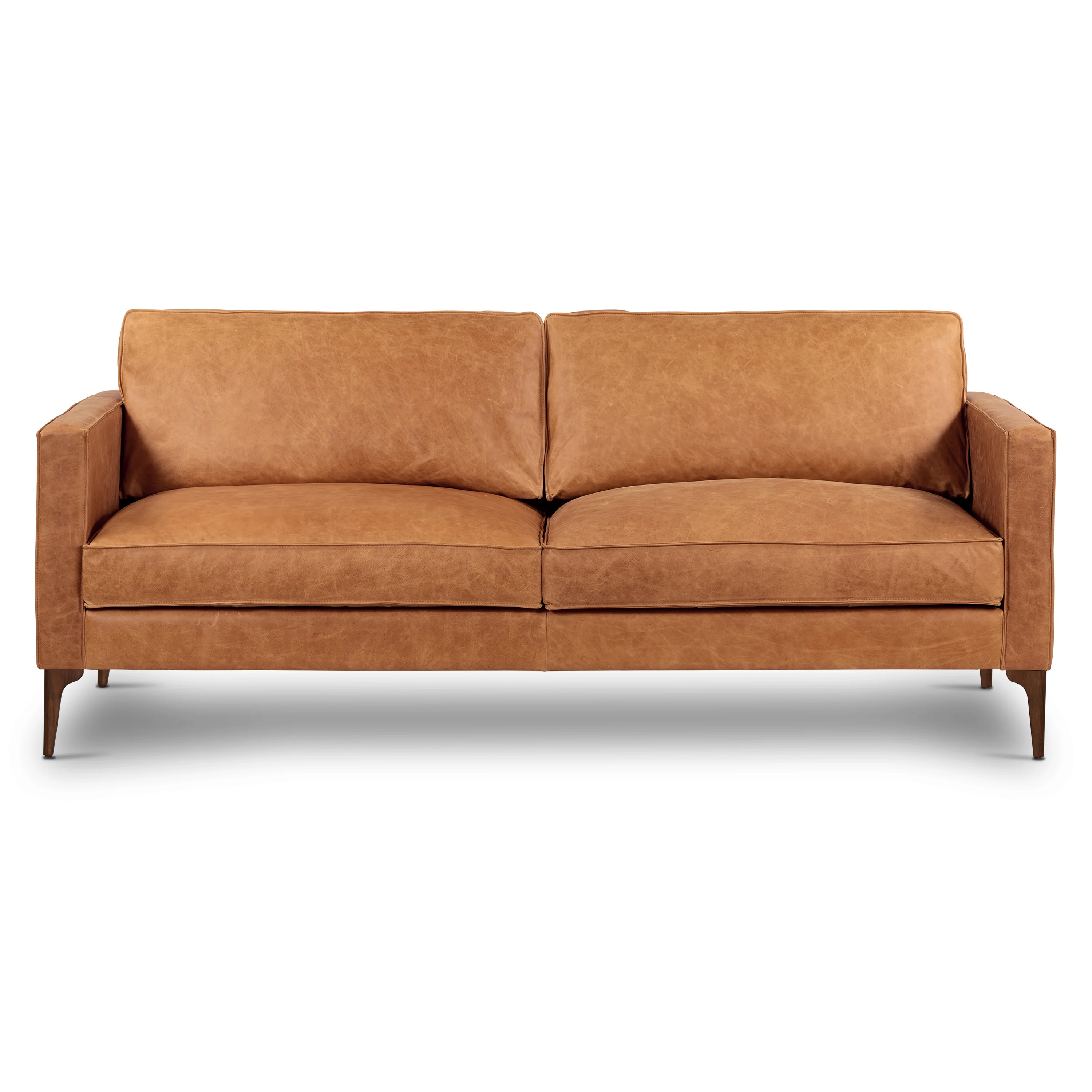Mateo 82.5" Leather Sofa | Cognac Tan - Image 5