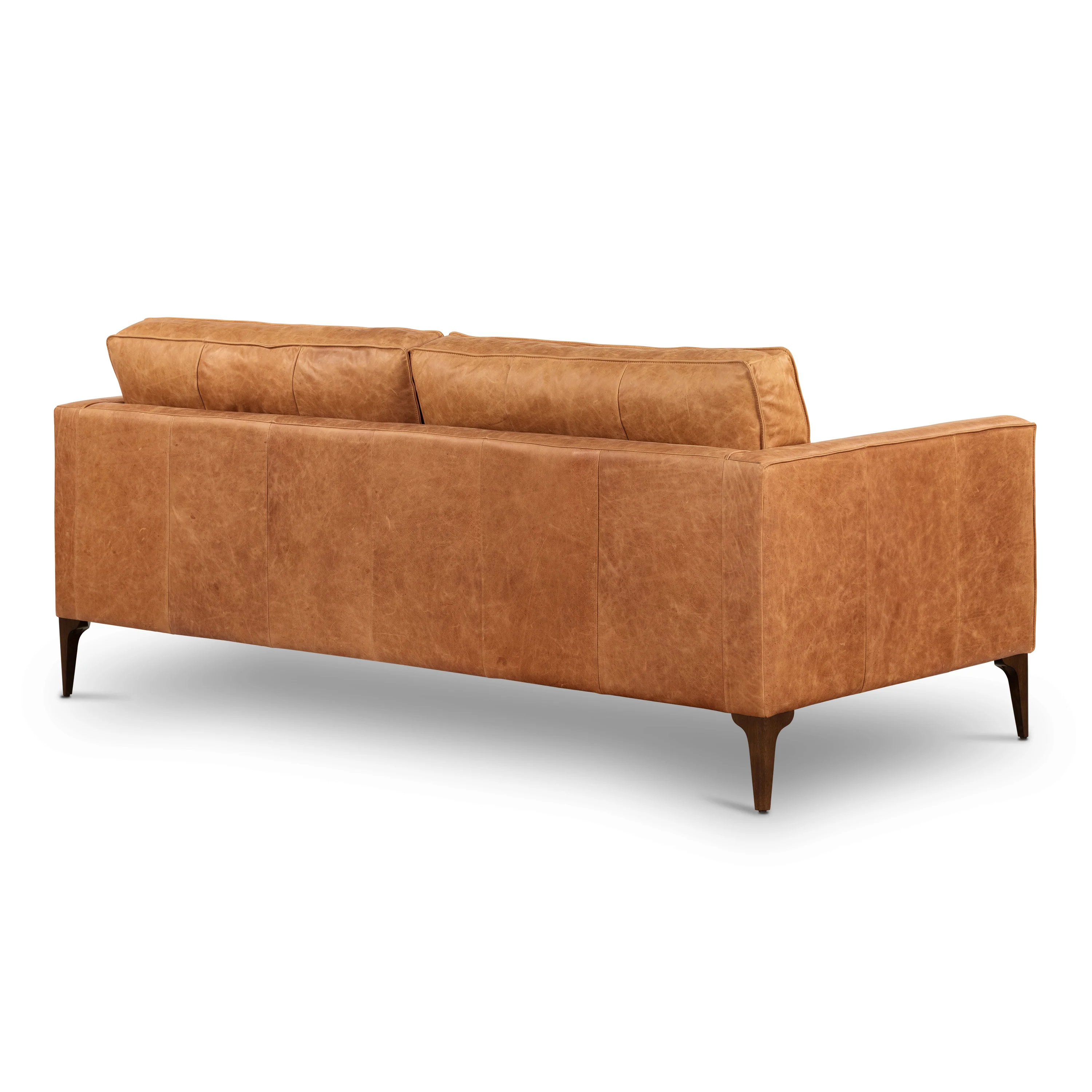 Mateo 82.5" Leather Sofa | Cognac Tan - Image 8