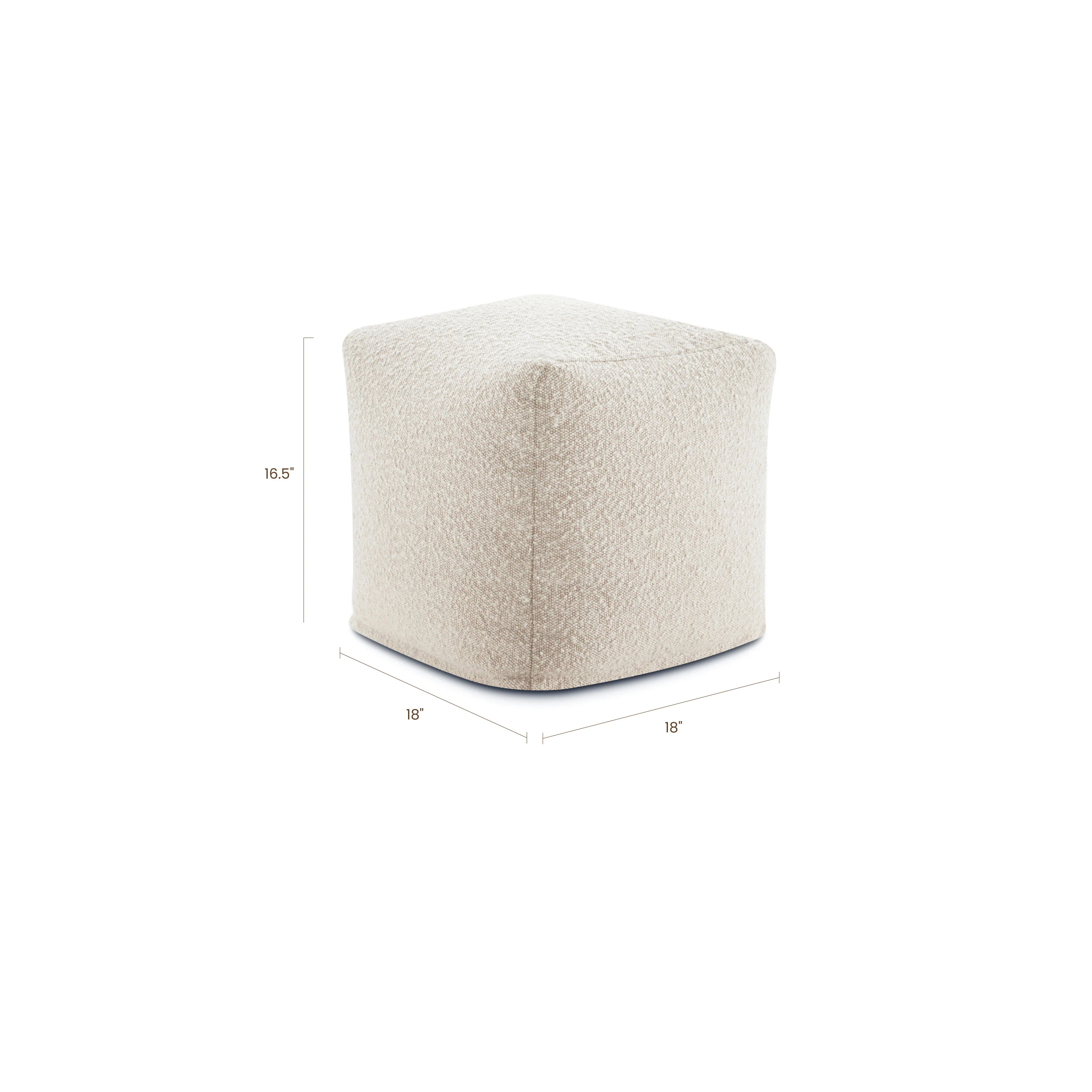 Metz Pouf | Froth White Boucle - Image 8