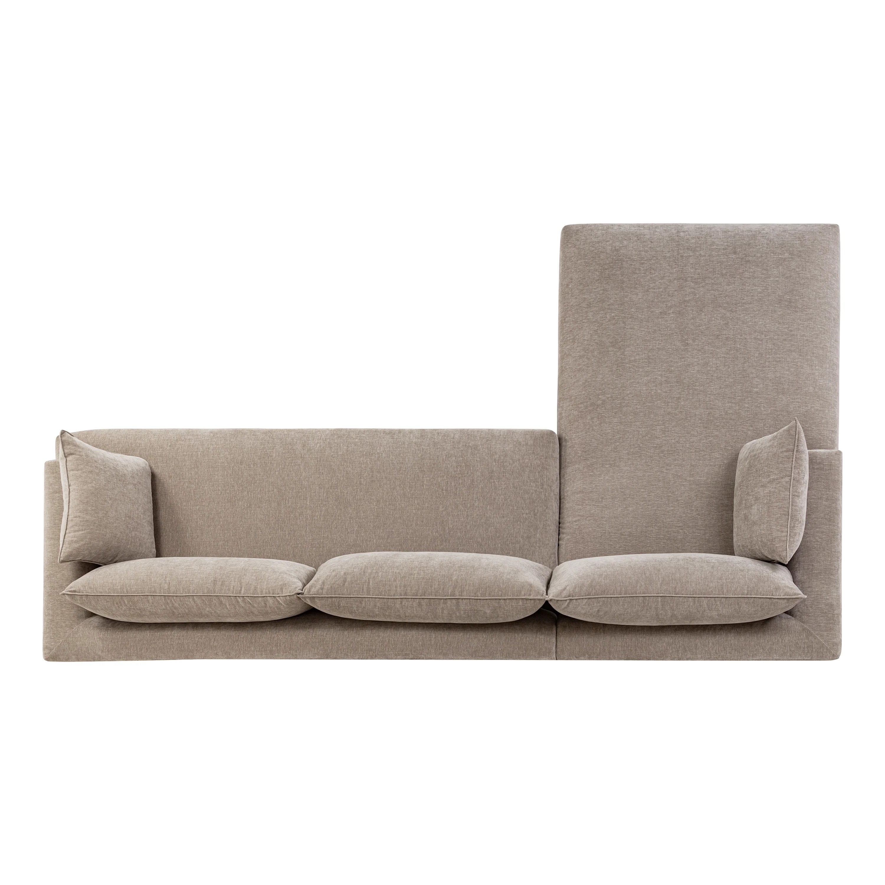 Milo Left-Facing Sectional with Storage | Taupe Brown - Image 11
