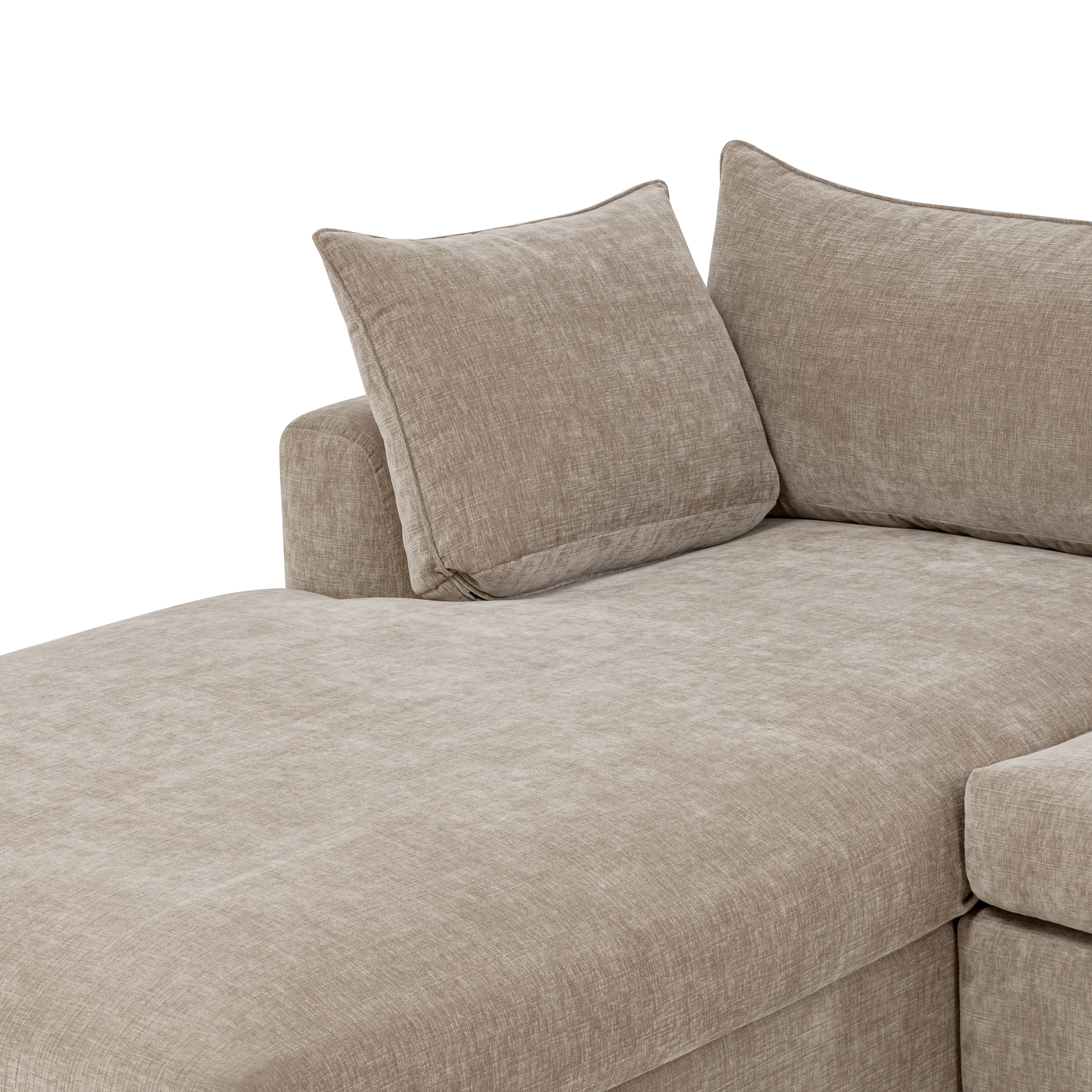 Milo Left-Facing Sectional with Storage | Taupe Brown - Image 12
