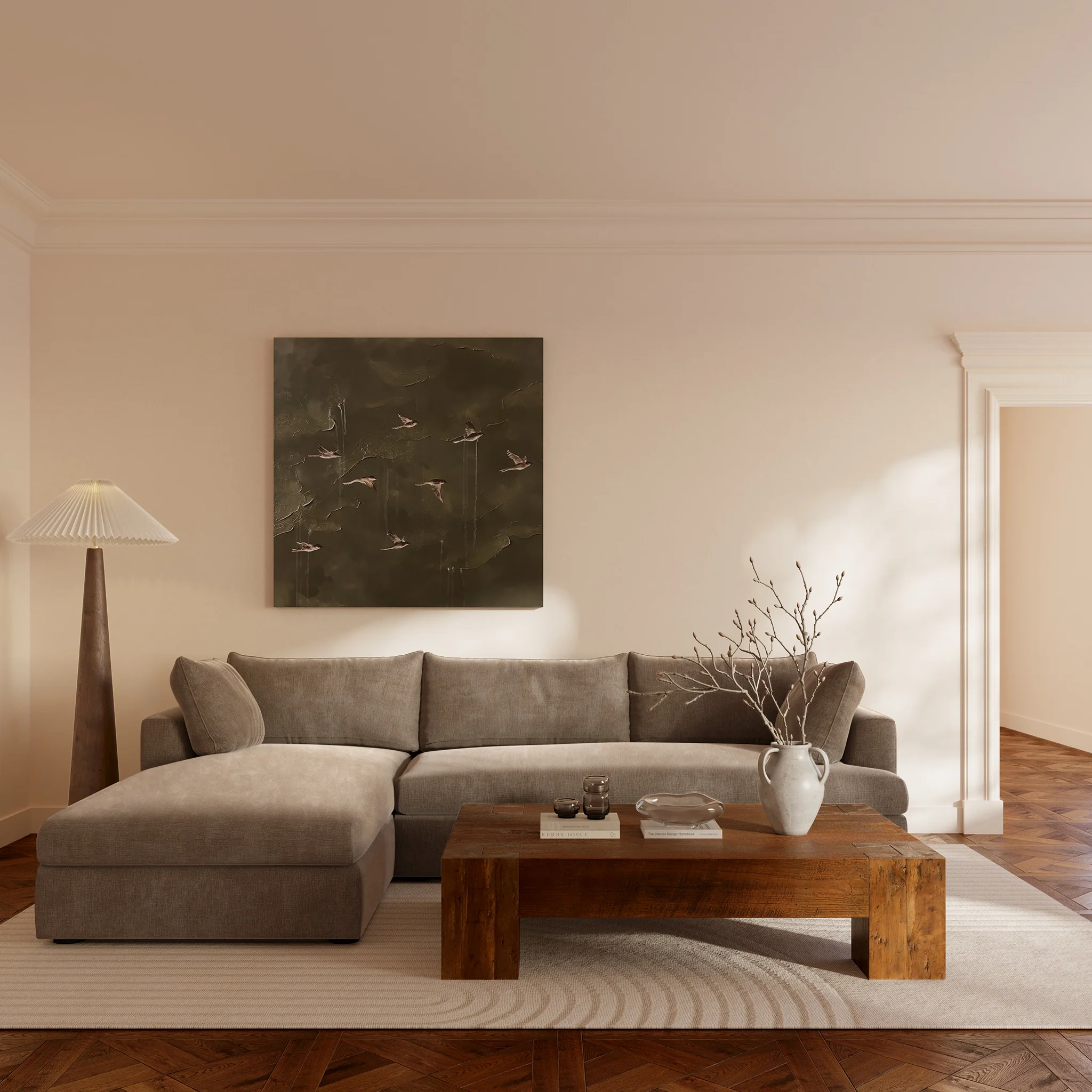 Milo Left-Facing Sectional with Storage | Taupe Brown - Image 3