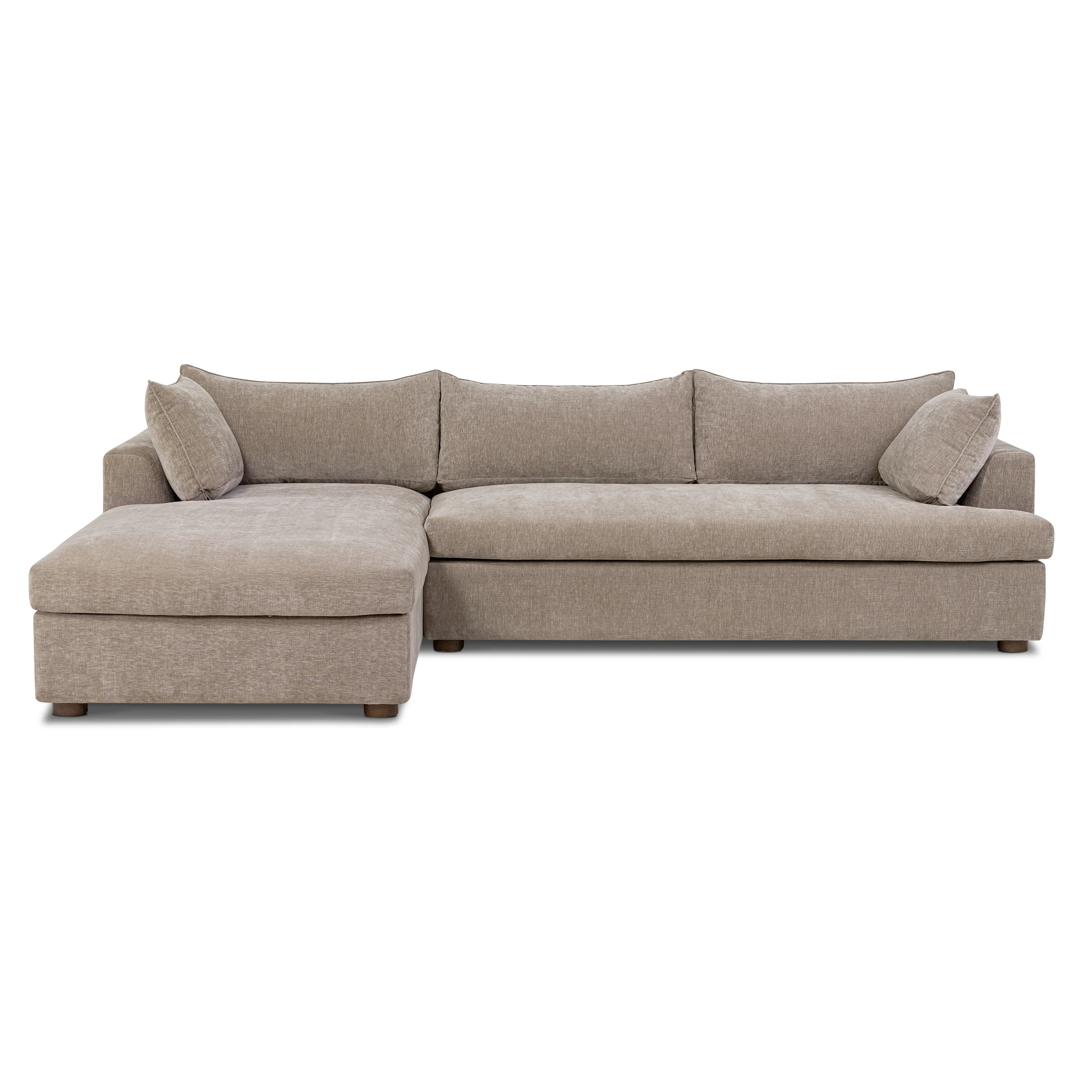 Milo Left-Facing Sectional with Storage | Taupe Brown - Image 5