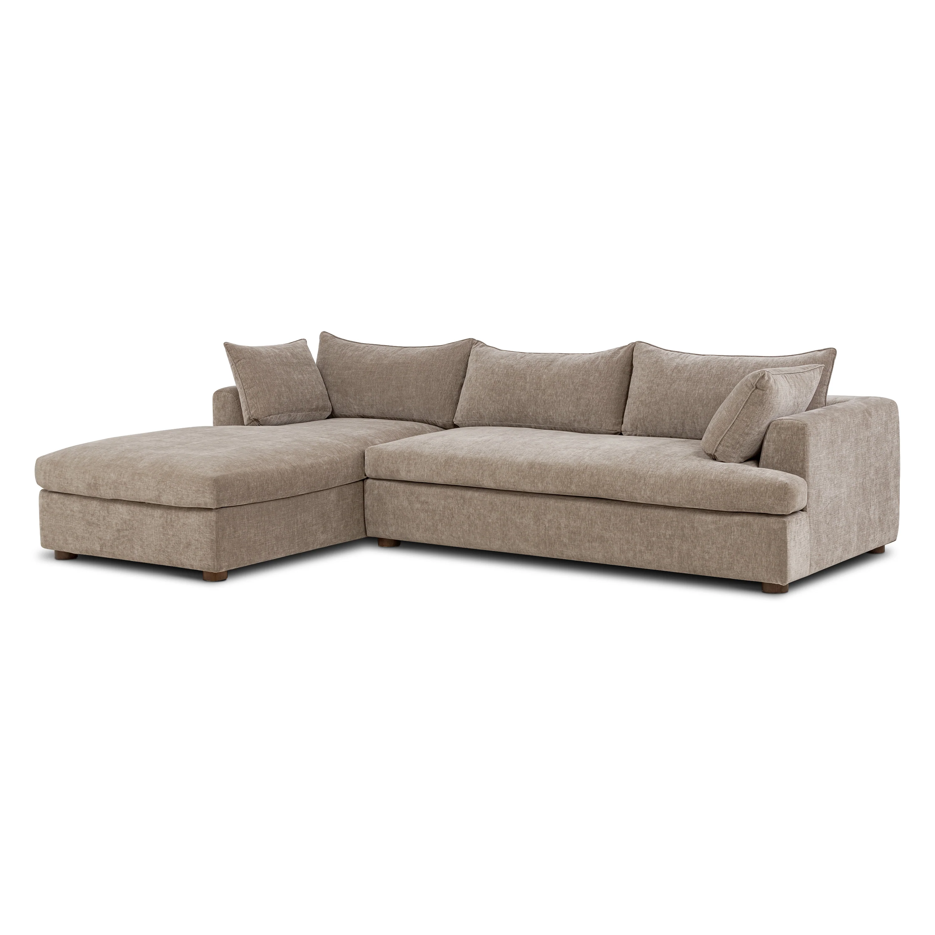 Milo Left-Facing Sectional with Storage | Taupe Brown - Image 6