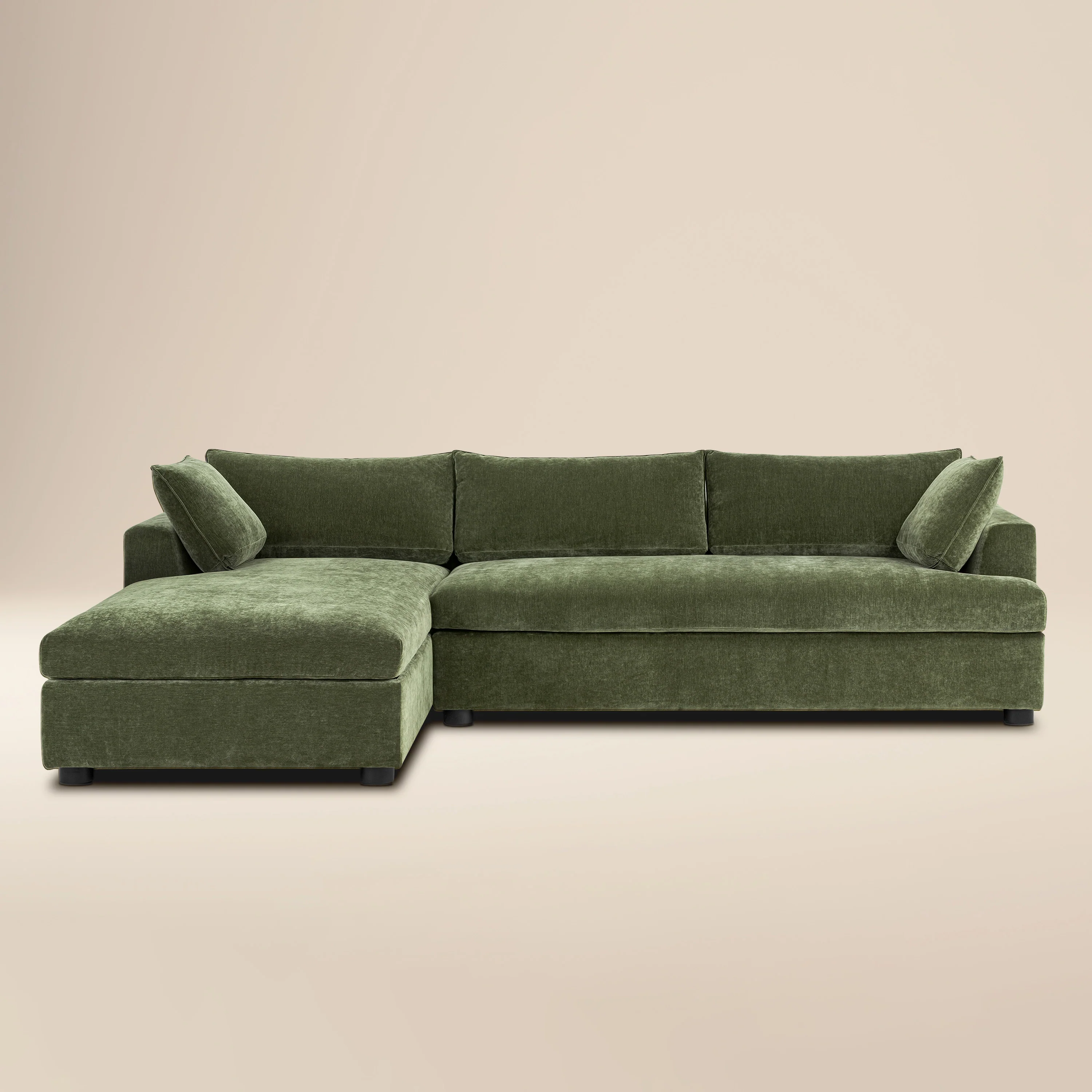 Milo Left-Facing Sleeper Sectional | Sagano Green