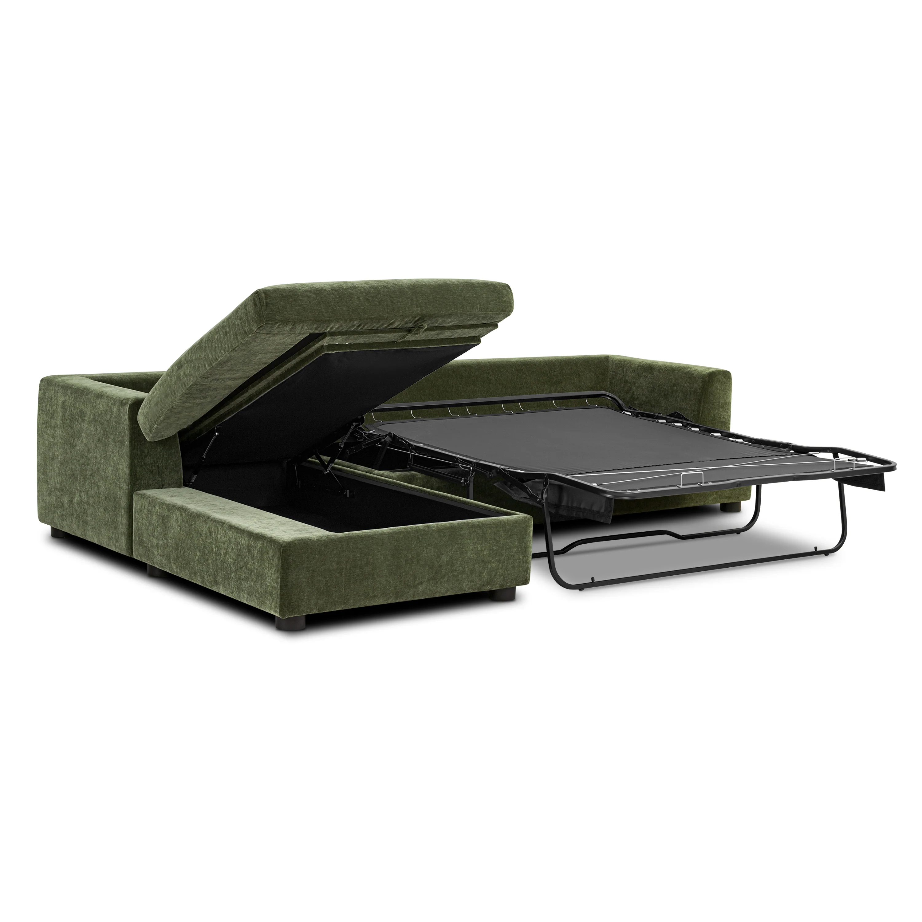 Milo Left-Facing Sleeper Sectional | Sagano Green - Image 7