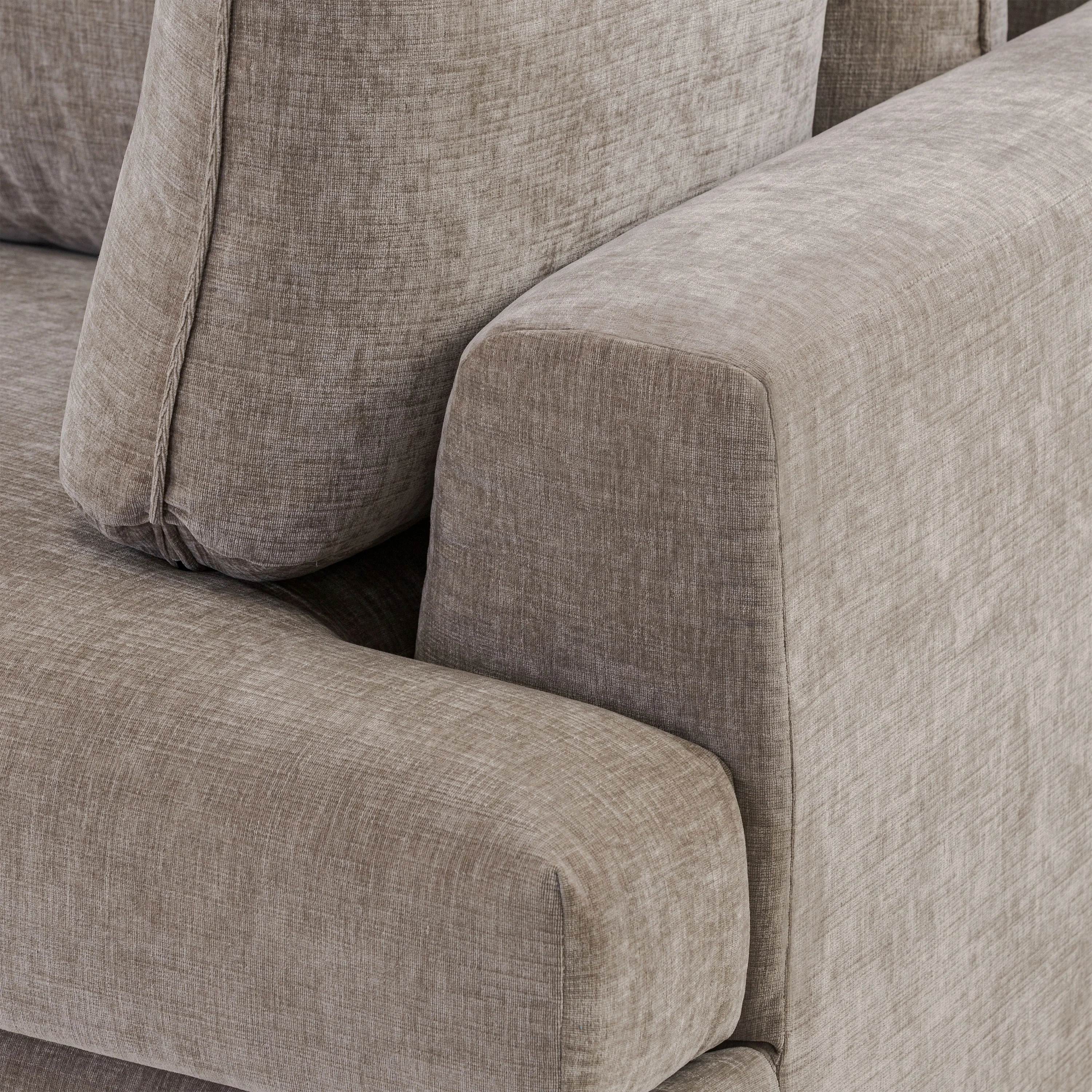Milo Left-Facing Sleeper Sectional | Taupe Brown - Image 11