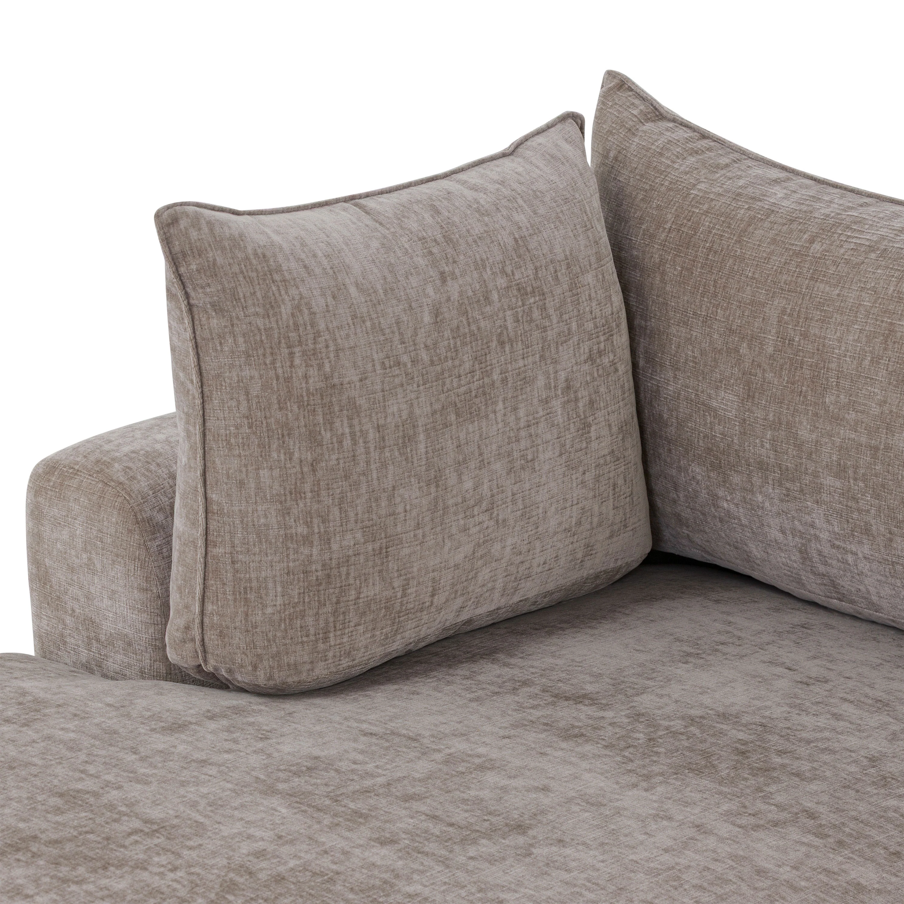 Milo Left-Facing Sleeper Sectional | Taupe Brown - Image 13