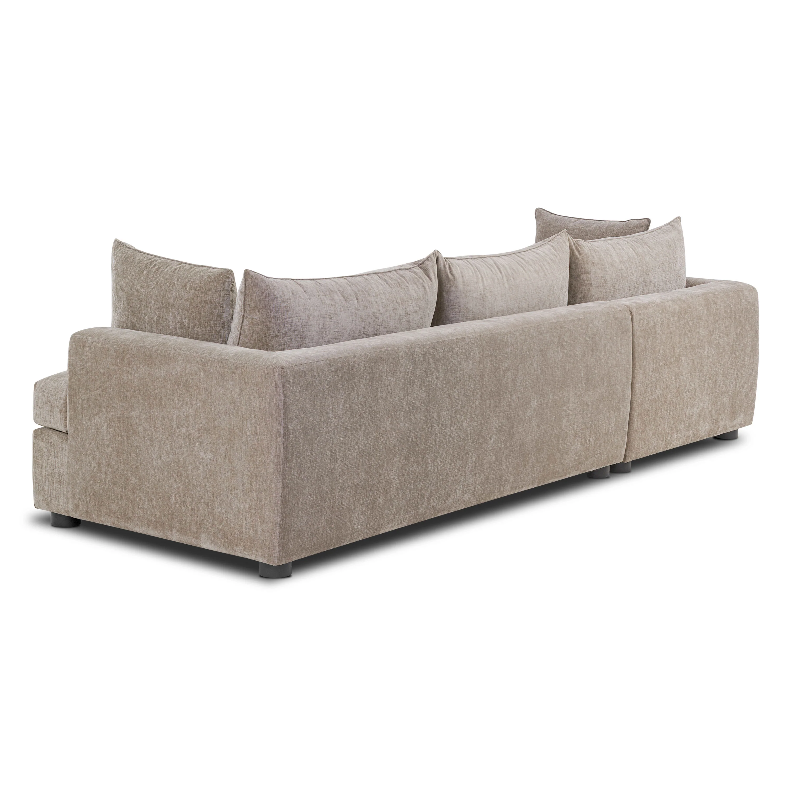 Milo Left-Facing Sleeper Sectional | Taupe Brown - Image 7