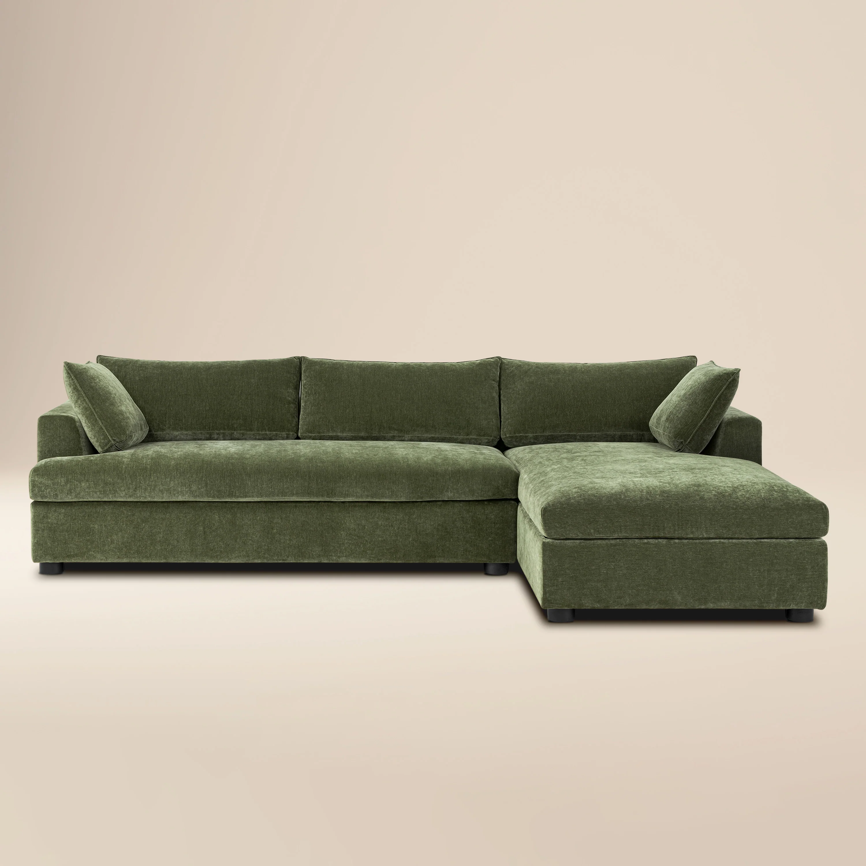 Milo Right-Facing Sleeper Sectional | Sagano Green