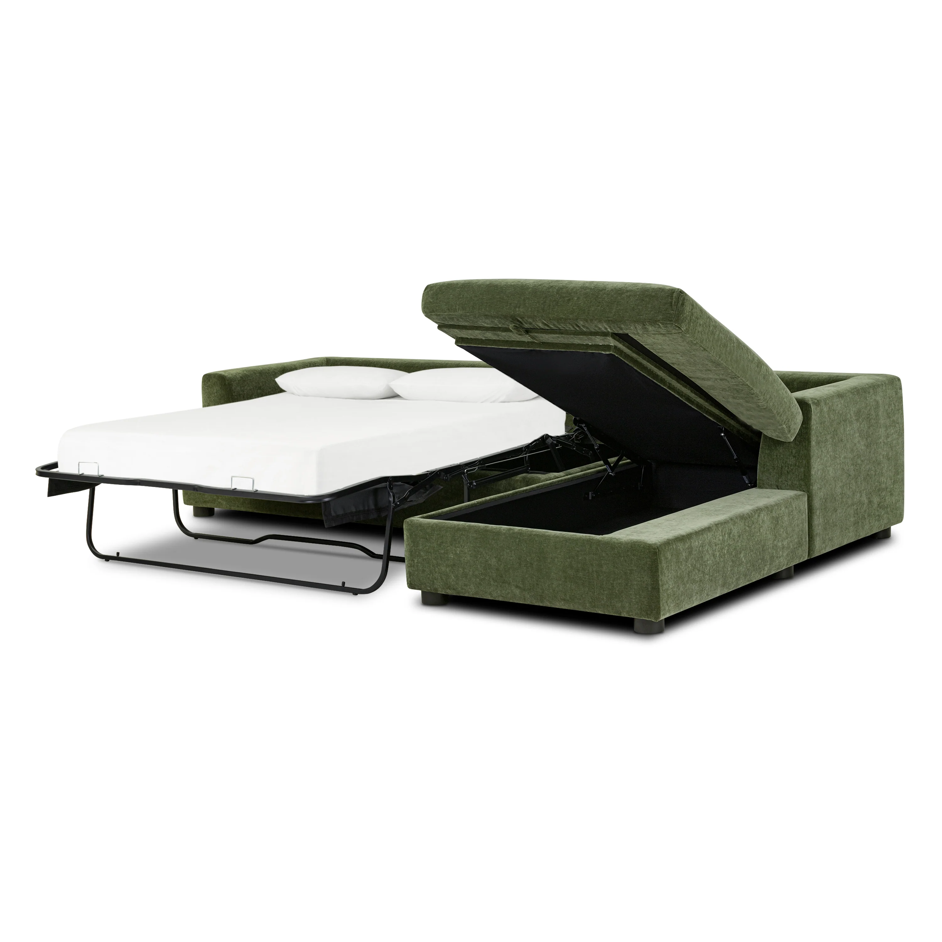 Milo Right-Facing Sleeper Sectional | Sagano Green - Image 8