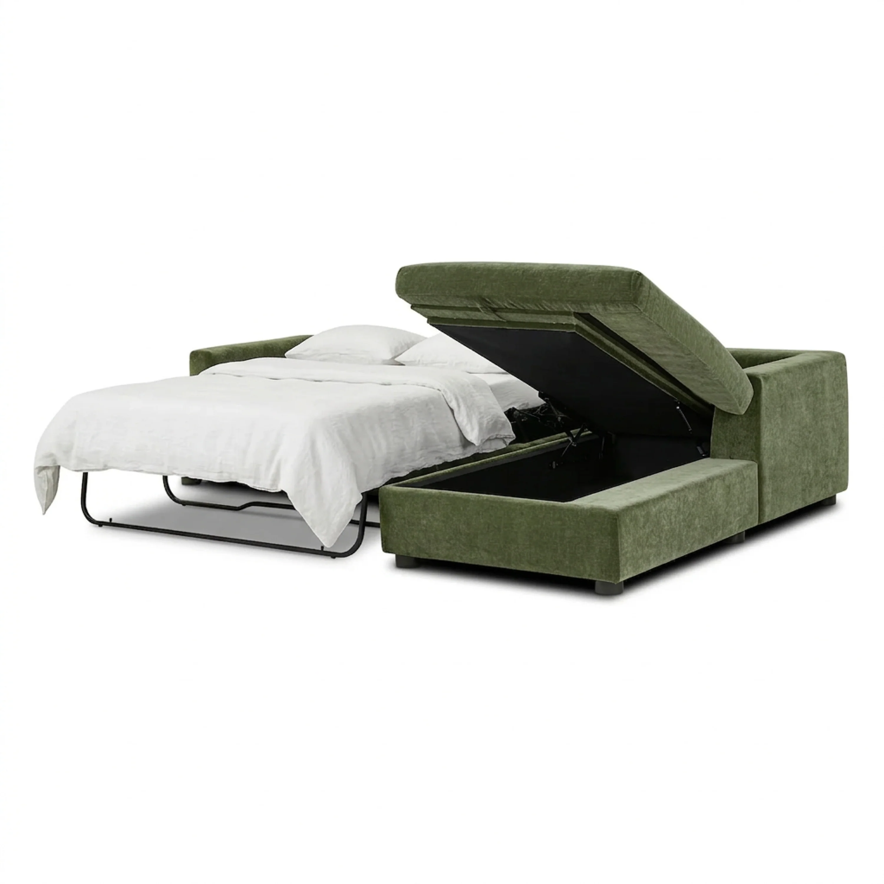 Milo Right-Facing Sleeper Sectional | Sagano Green - Image 9