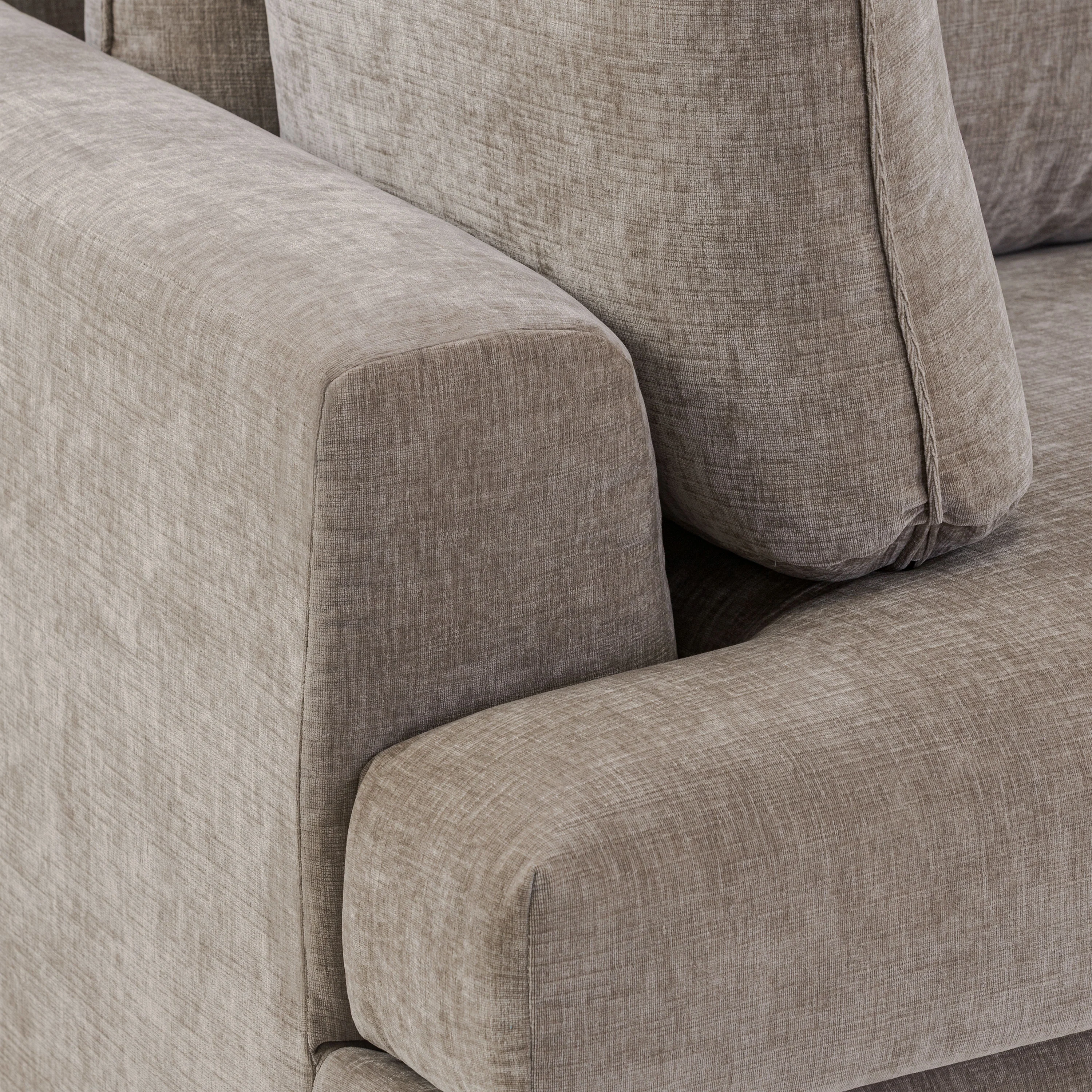Milo Right-Facing Sleeper Sectional | Taupe Brown - Image 12