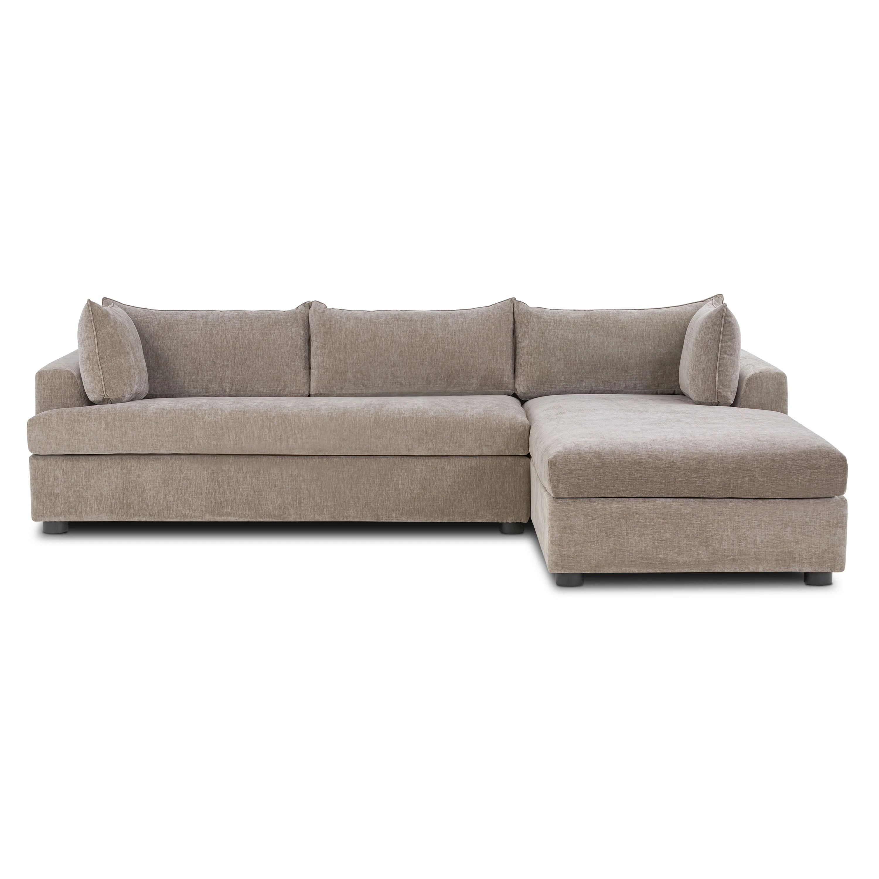 Milo Right-Facing Sleeper Sectional | Taupe Brown - Image 3