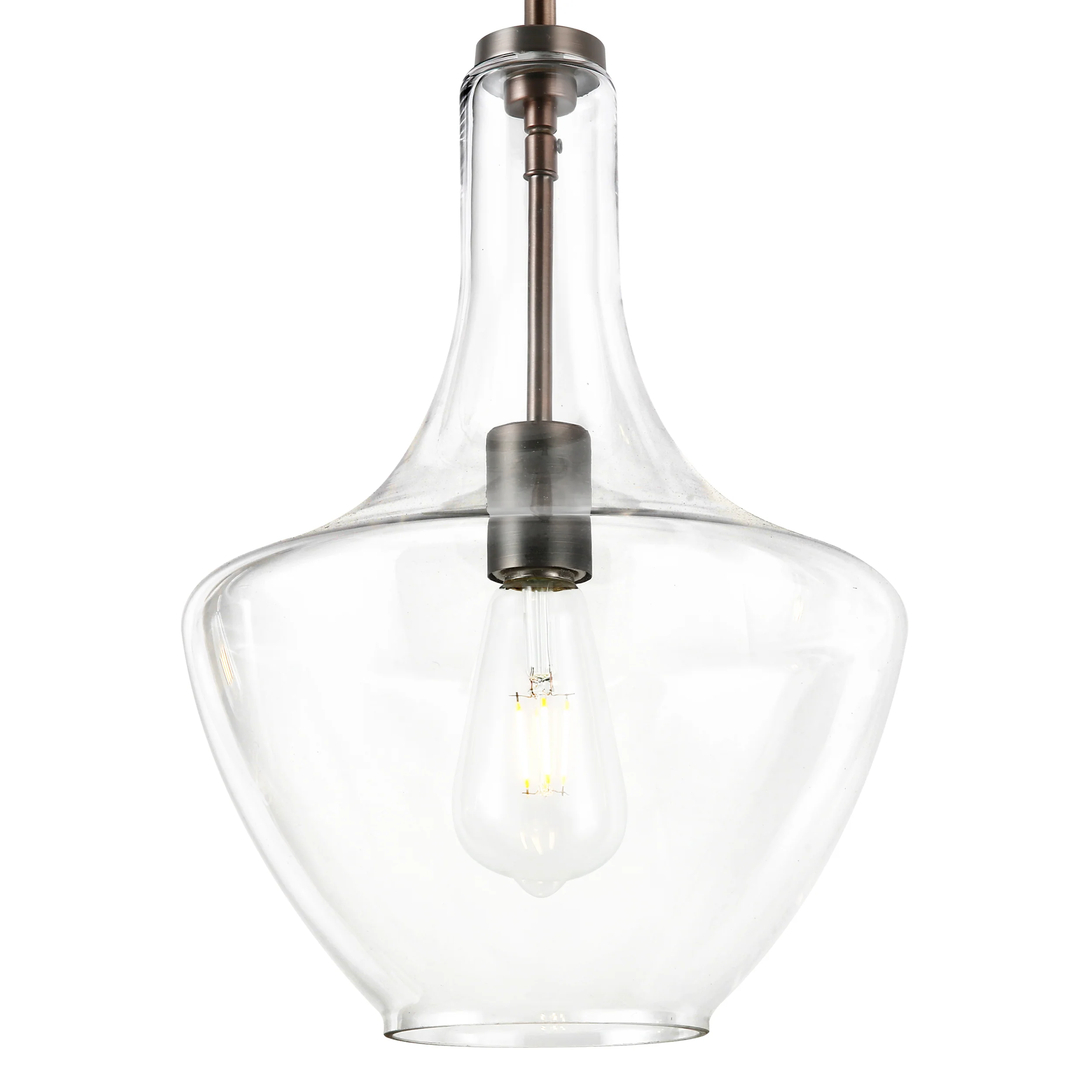 Modena 3-Light Island Light | Modern Bronze/Clear - Image 14