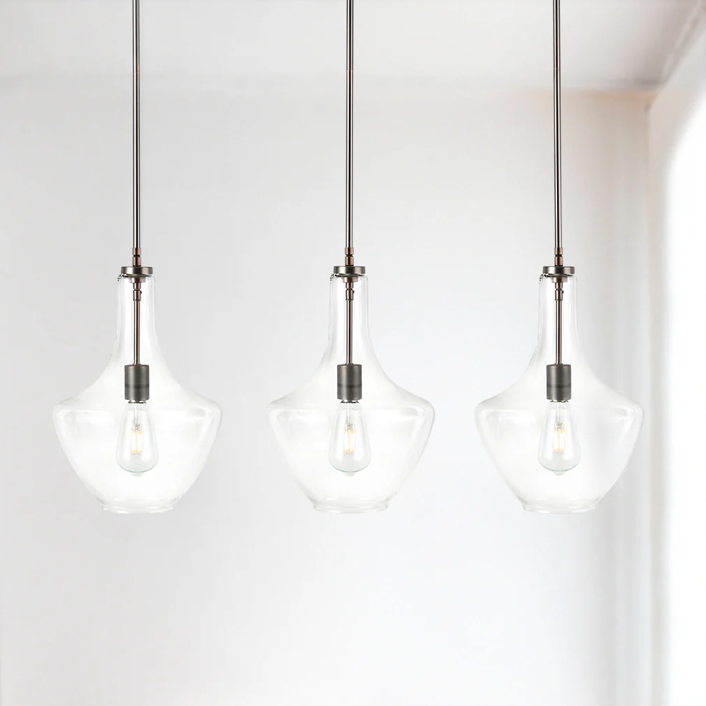 Modena 3-Light Island Light | Modern Bronze/Clear - Image 2