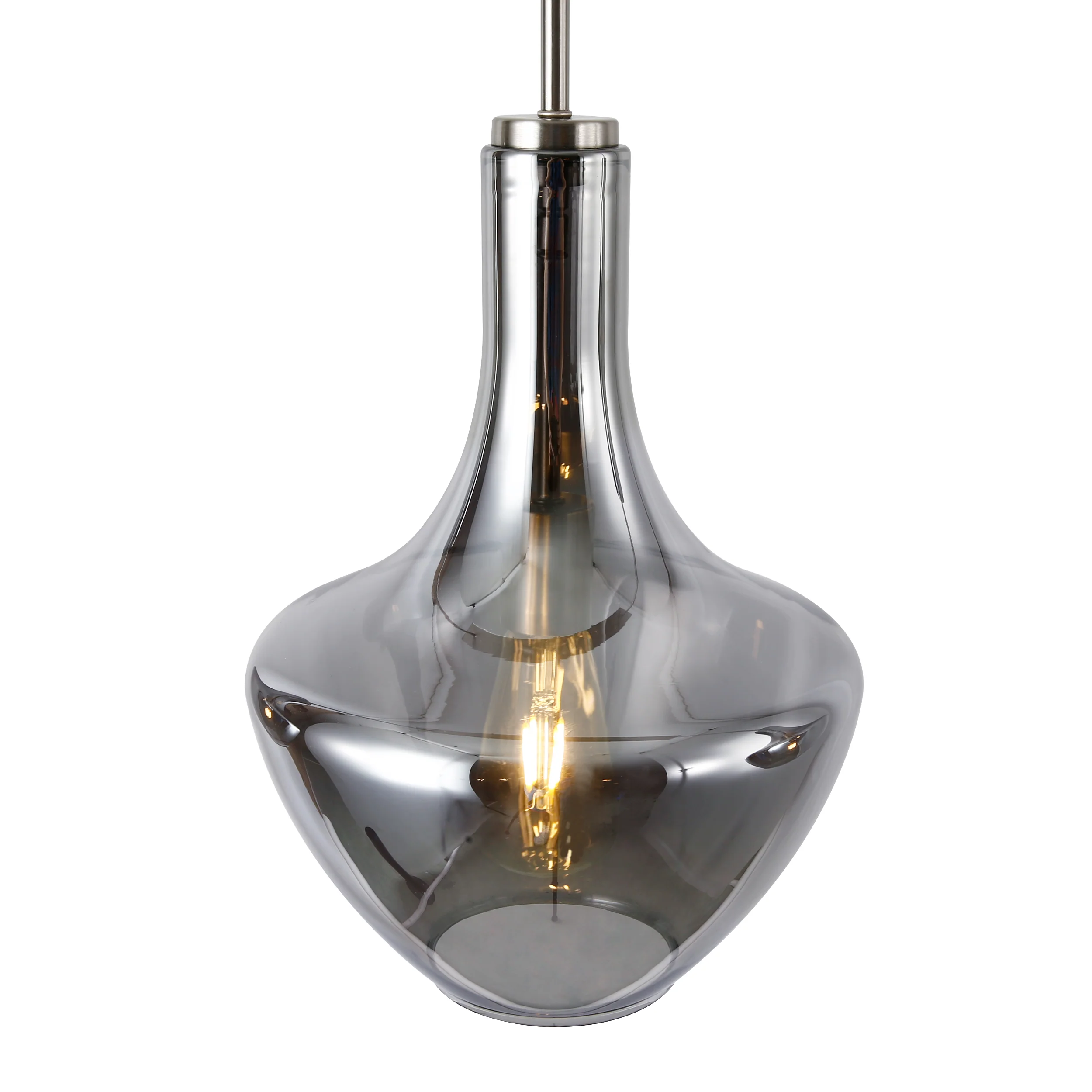 Modena 3-Light Island Light | Satin Nickel/Smokey - Image 13