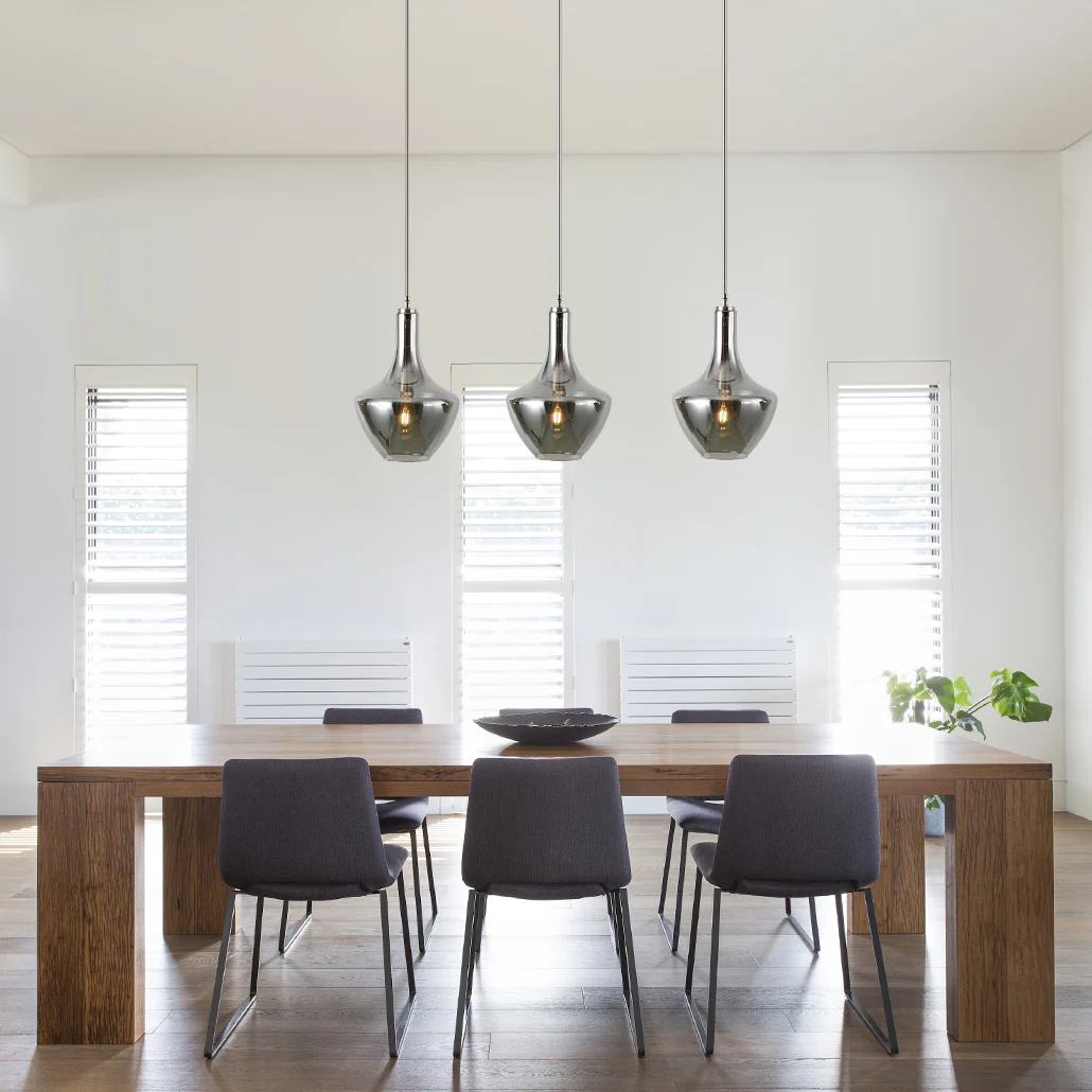 Modena 3-Light Island Light | Satin Nickel/Smokey - Image 5