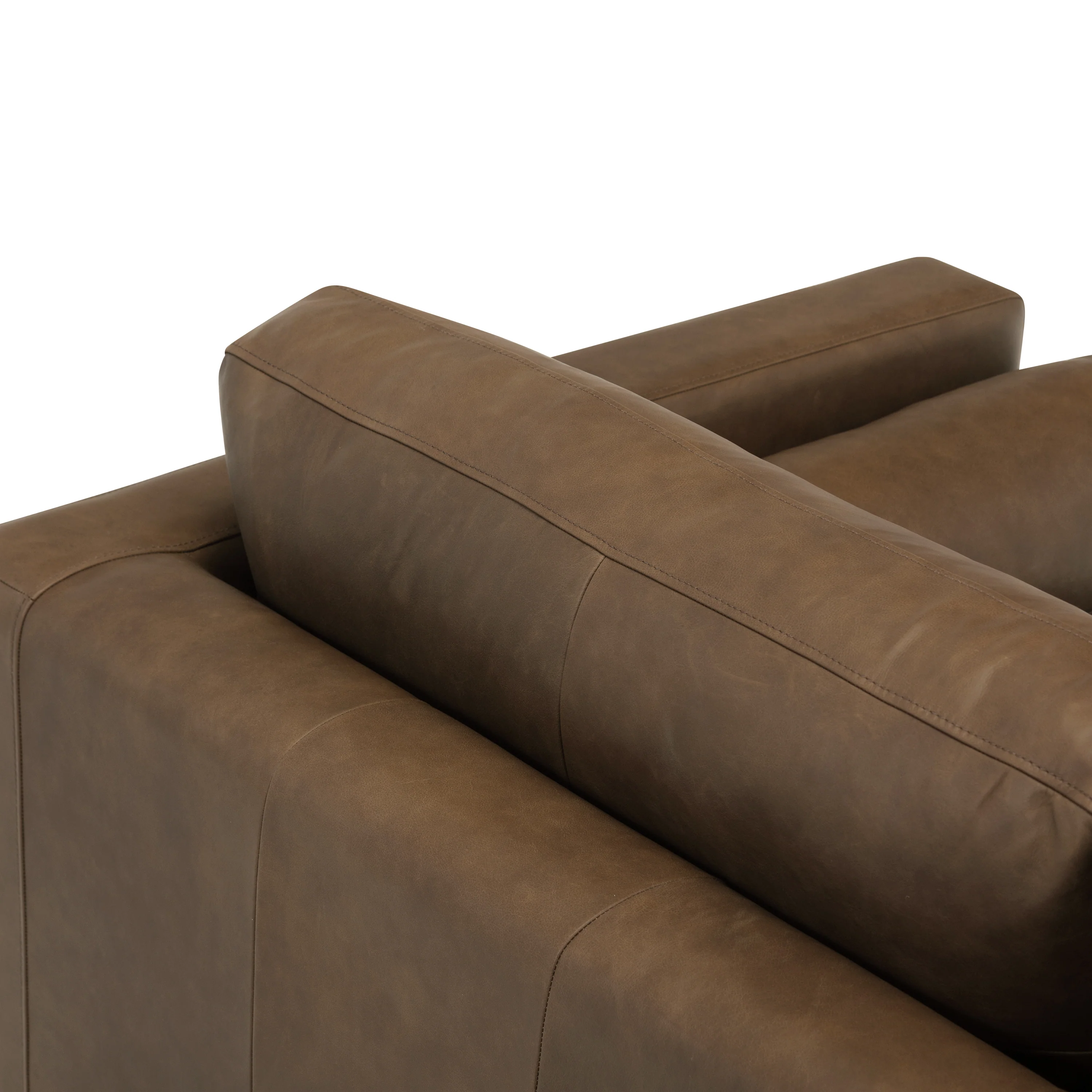 Napa 72" Leather Apartment Sofa | Cocoa Brown - Image 10