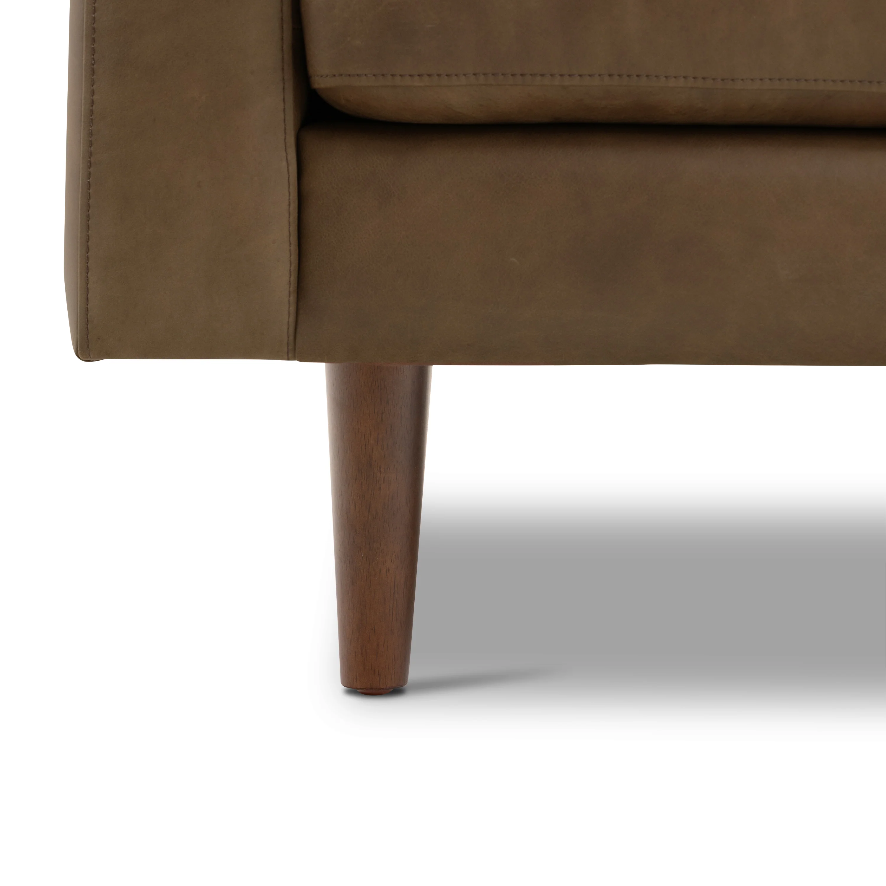 Napa 72" Leather Apartment Sofa | Cocoa Brown - Image 12
